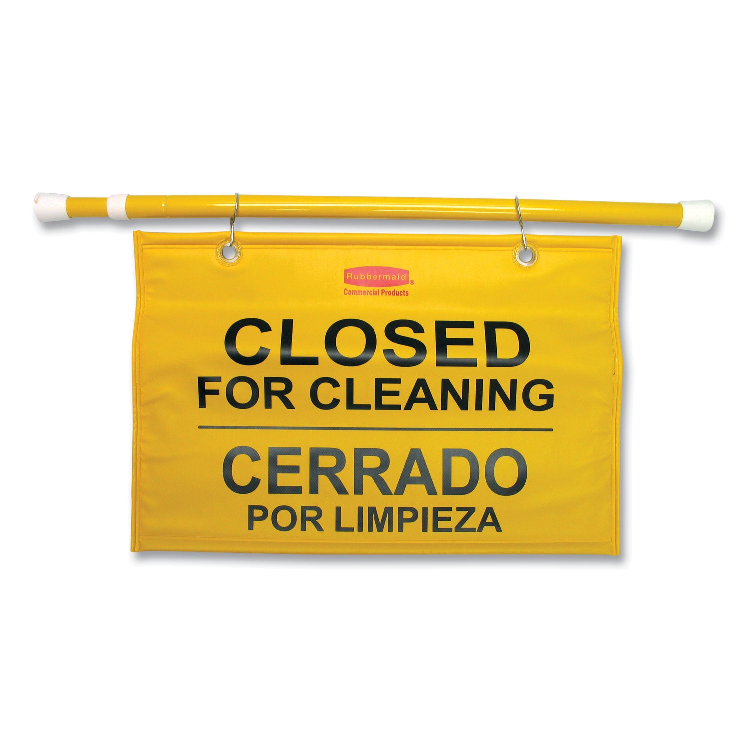 Rubbermaid® Commercial Site Safety Hanging Sign, 50 x 1 x 13, Multi-Lingual, Yellow