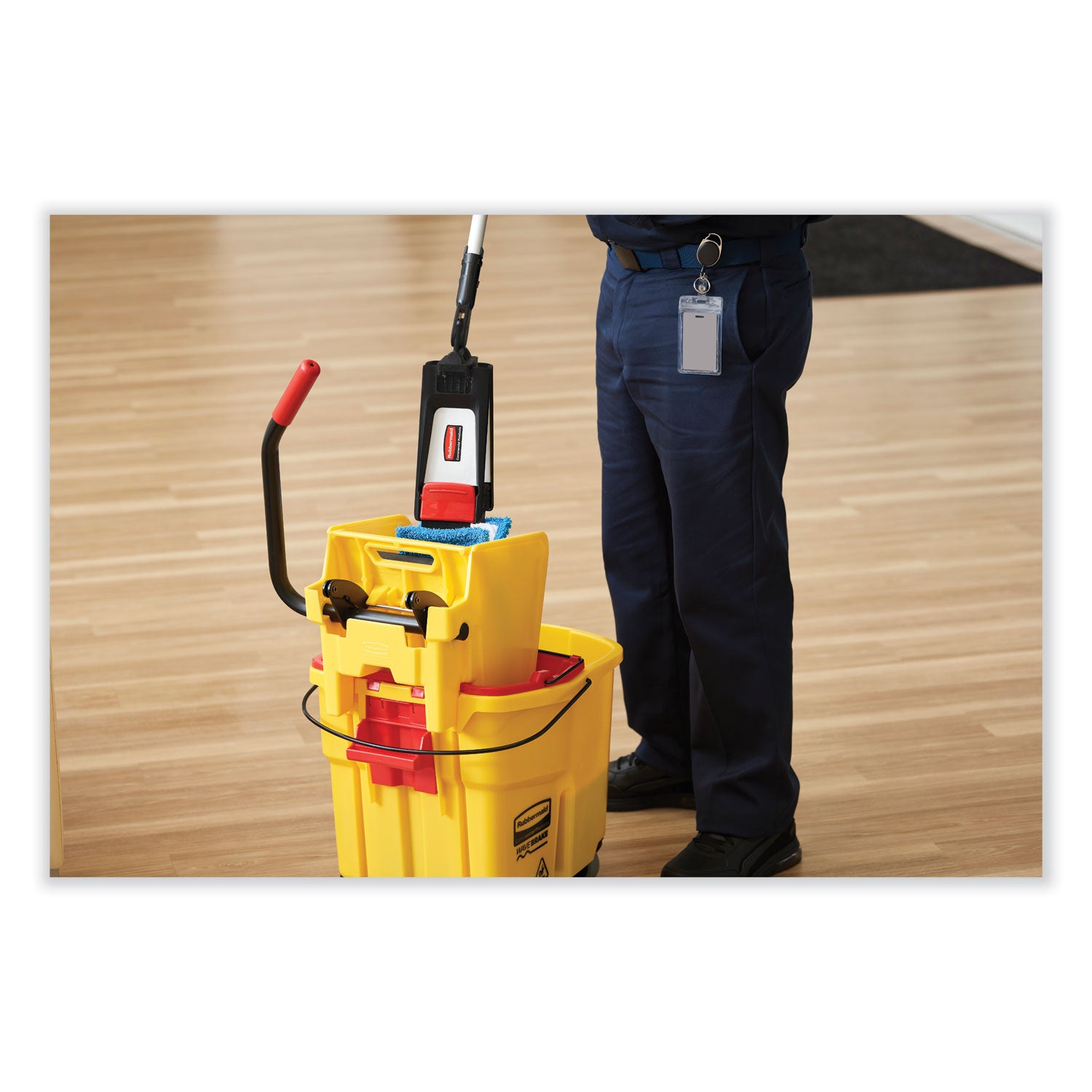 Rubbermaid® Commercial Wavebrake 2.0 Bucket/wringer Combos, Side-Press, 44 Qt, Plastic, Yellow