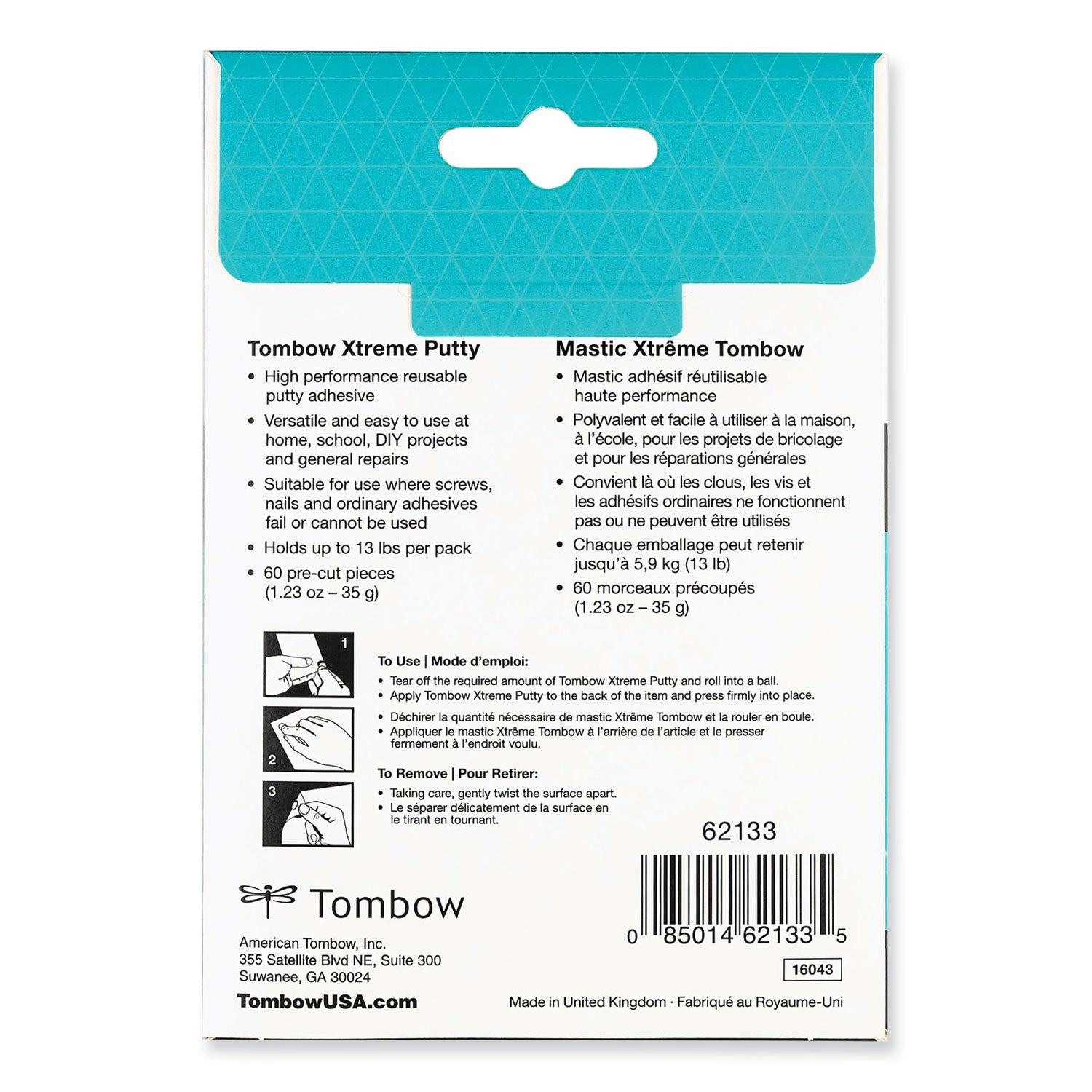 Tombow® Xtreme Putty, Removable And Reusable, 1.23 Oz, 60/pack