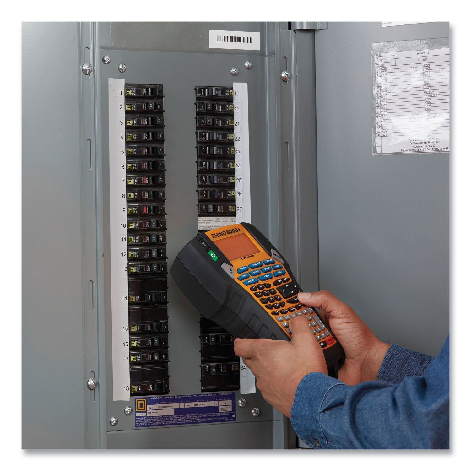 DYMO® Rhino 6000+ Industrial Label Maker With Carry Case, 0.4"/s Print Speed, 5.4 X 2.5 X 9.7