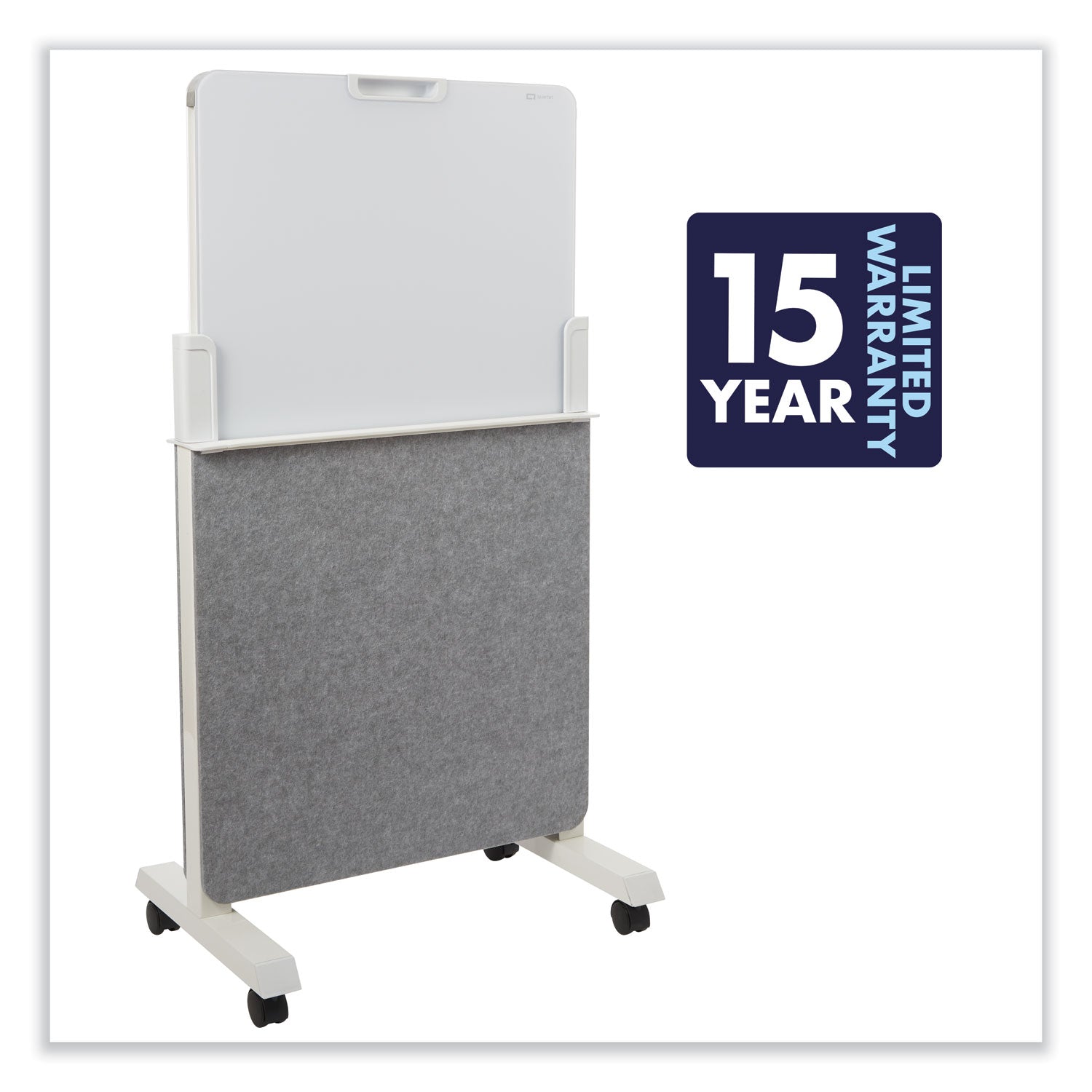 Quartet® Agile Glass Dry-Erase Easel, 25.5" x 60.5", White Surface