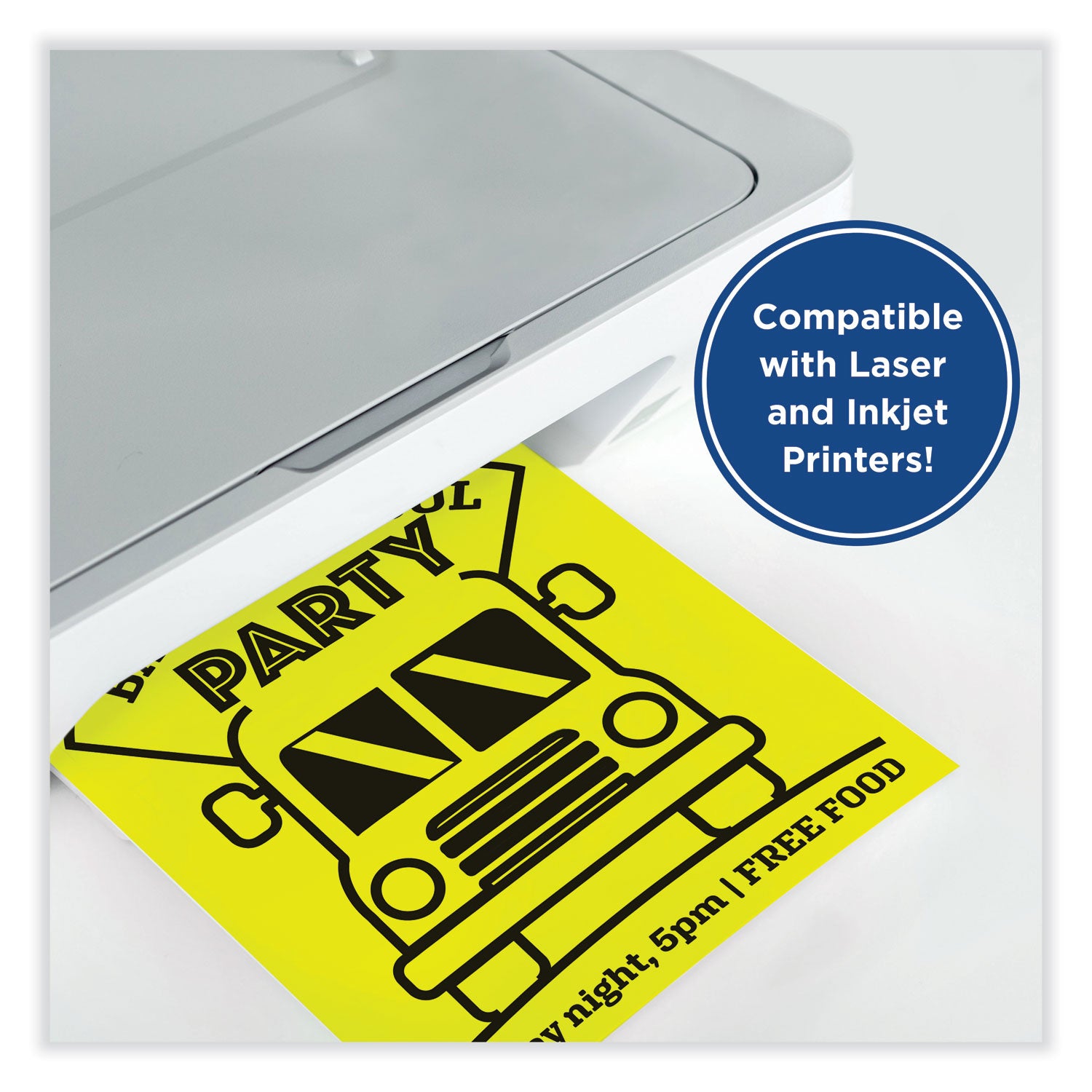 PrintWorks® Professional Color Cardstock, 65 lb Cover Weight, 8.5 x 11, Lemon Yellow, 250/Ream