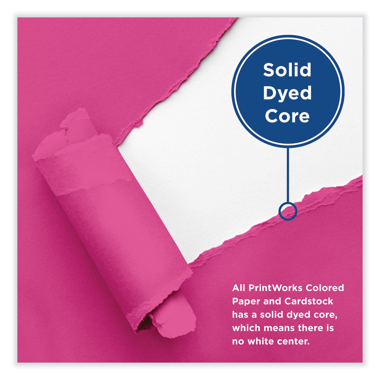 PrintWorks® Professional Color Cardstock, 65 lb Cover Weight, 8.5 x 11, Fuchsia, 250/Ream
