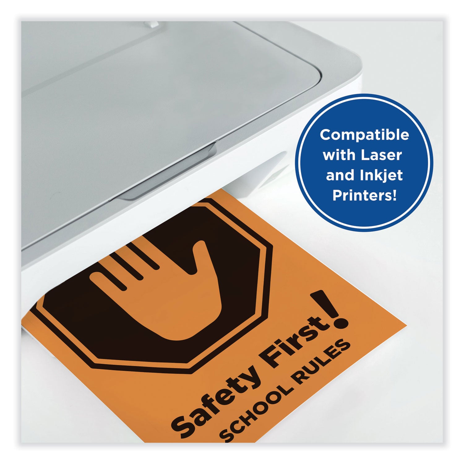 PrintWorks® Professional Color Cardstock, 65 lb Cover Weight, 8.5 x 11, Orange, 250/Ream