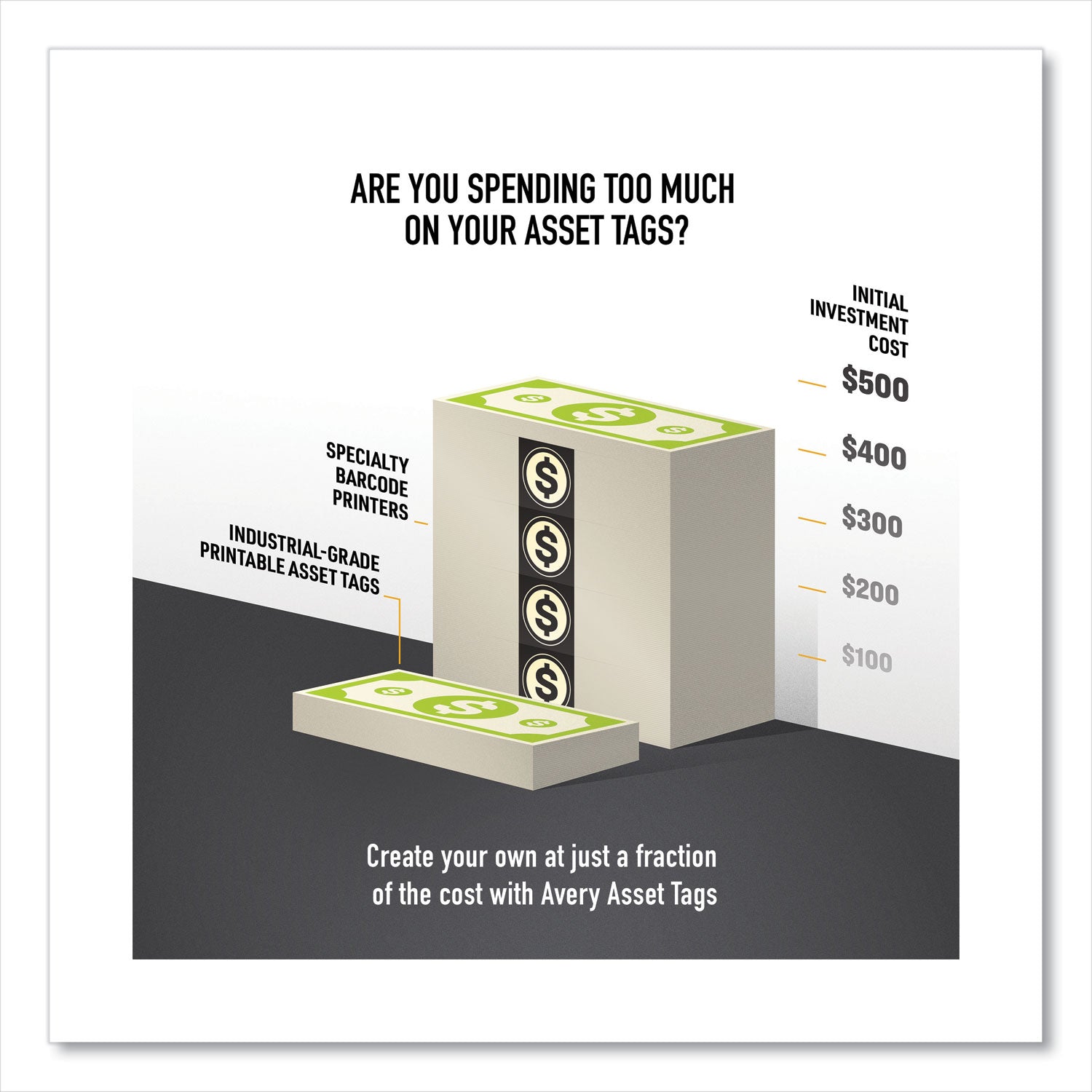 Avery® Permatrack Destructible Asset Tag Labels, Laser Printers, 2 X 3.75, White, 8/sheet, 8 Sheets/pack