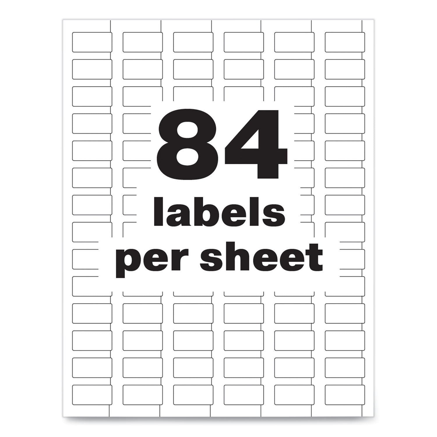 Avery® Permatrack Durable White Asset Tag Labels, Laser Printers, 0.5 X 1, White, 84/sheet, 8 Sheets/pack
