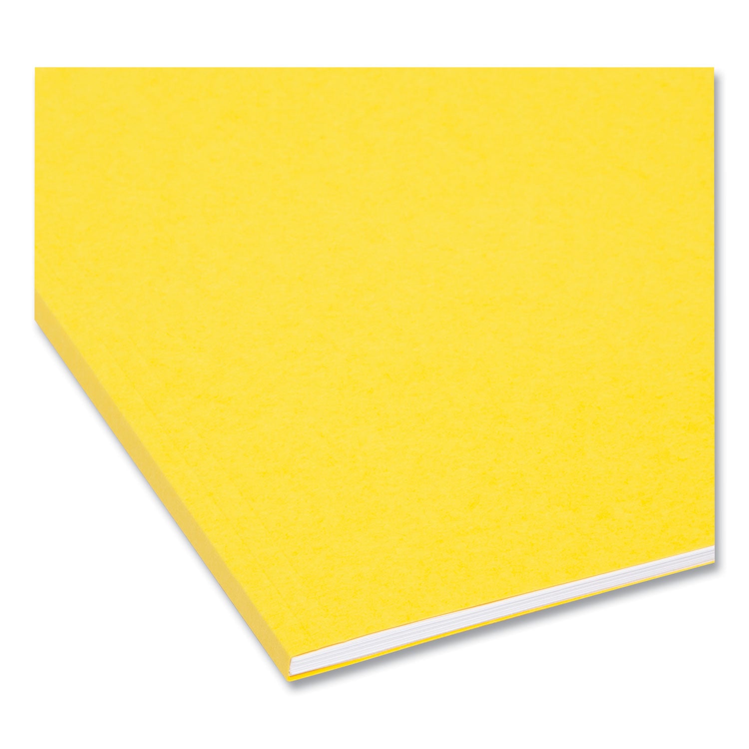 Smead Interior File Folders, 1/3-Cut Tabs: Assorted, Letter Size, 0.75" Expansion, Yellow, 100/Box