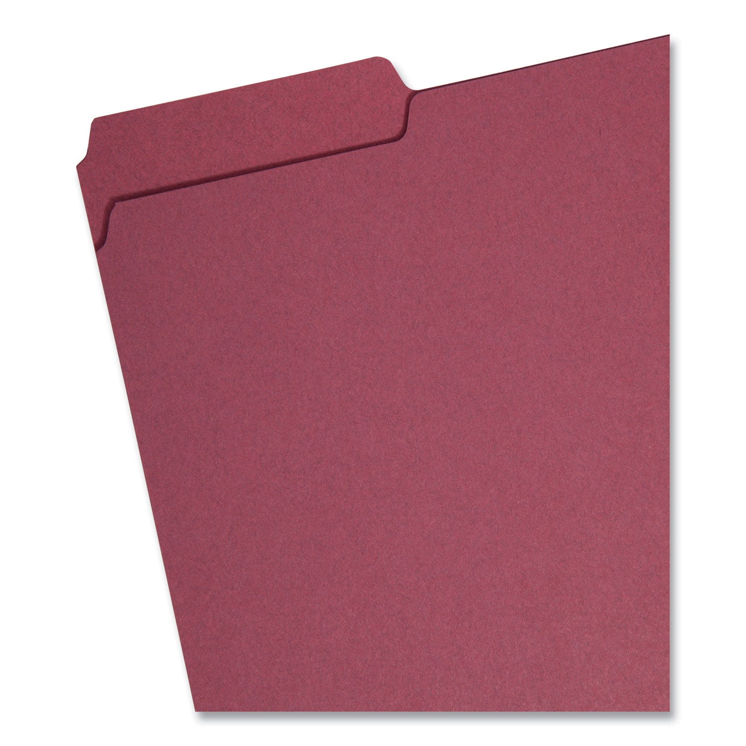 Smead Interior File Folders, 1/3-Cut Tabs: Assorted, Letter Size, 0.75" Expansion, Maroon, 100/Box