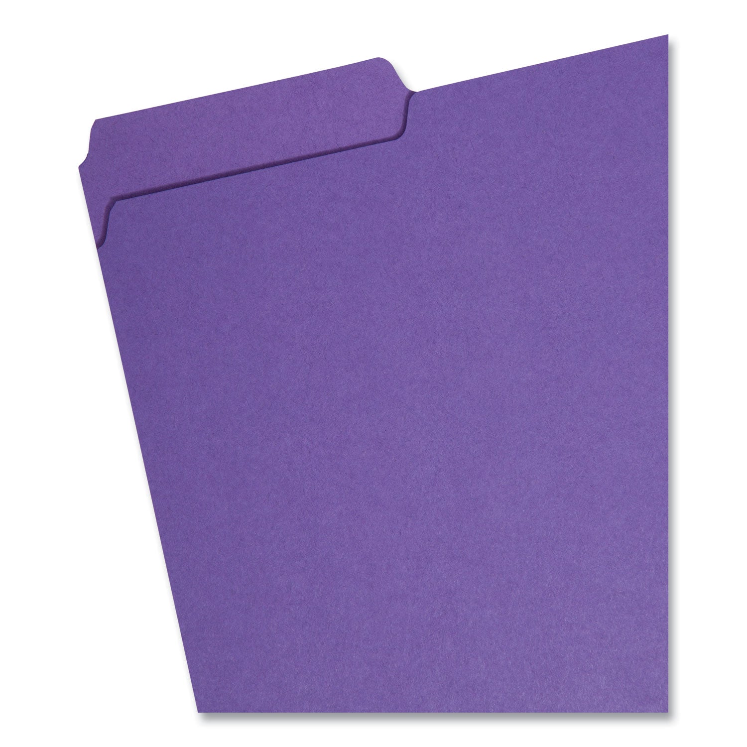 Smead Interior File Folders, 1/3-Cut Tabs: Assorted, Letter Size, 0.75" Expansion, Purple, 100/Box