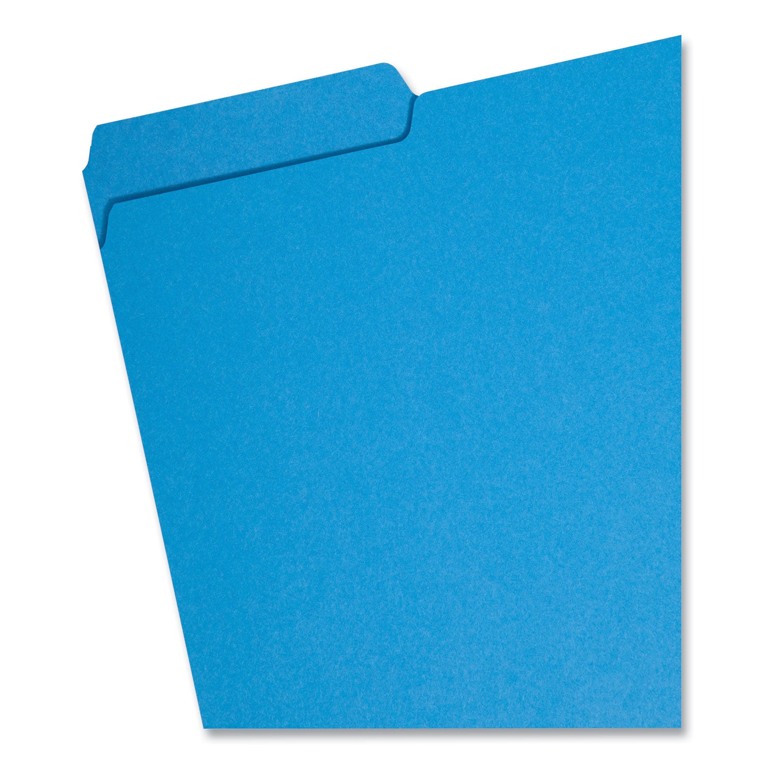 Smead Interior File Folders, 1/3-Cut Tabs: Assorted, Letter Size, 0.75" Expansion, Sky Blue, 100/Box