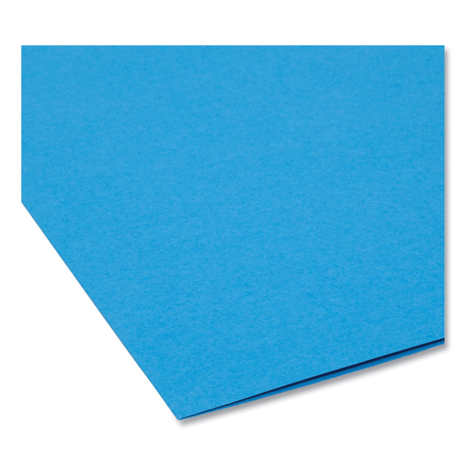 Smead Interior File Folders, 1/3-Cut Tabs: Assorted, Letter Size, 0.75" Expansion, Sky Blue, 100/Box