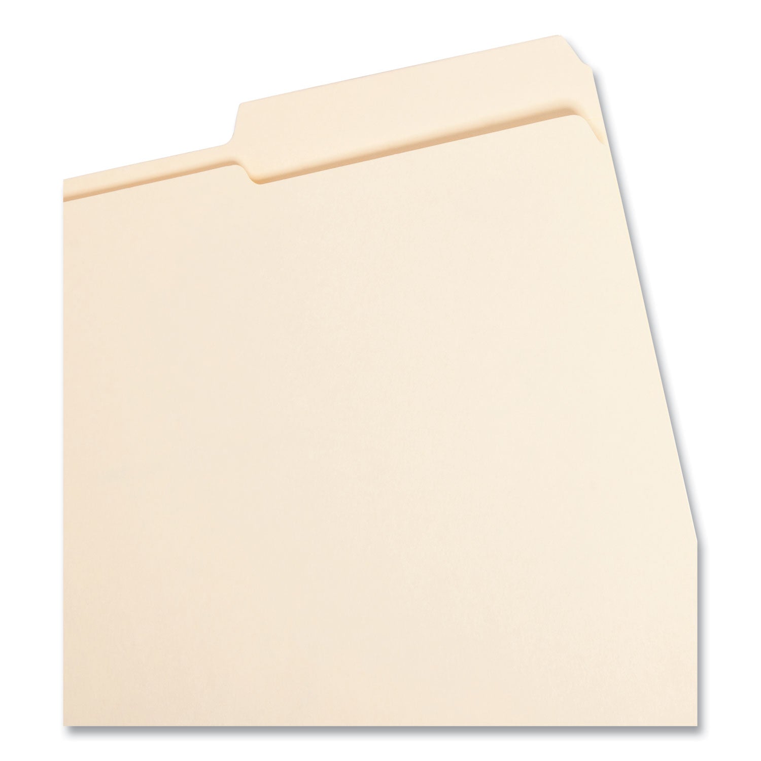 Smead Reinforced Guide Height File Folders, 2/5-Cut Tabs: Right Position, Letter Size, 0.75" Expansion, Manila, 100/Box