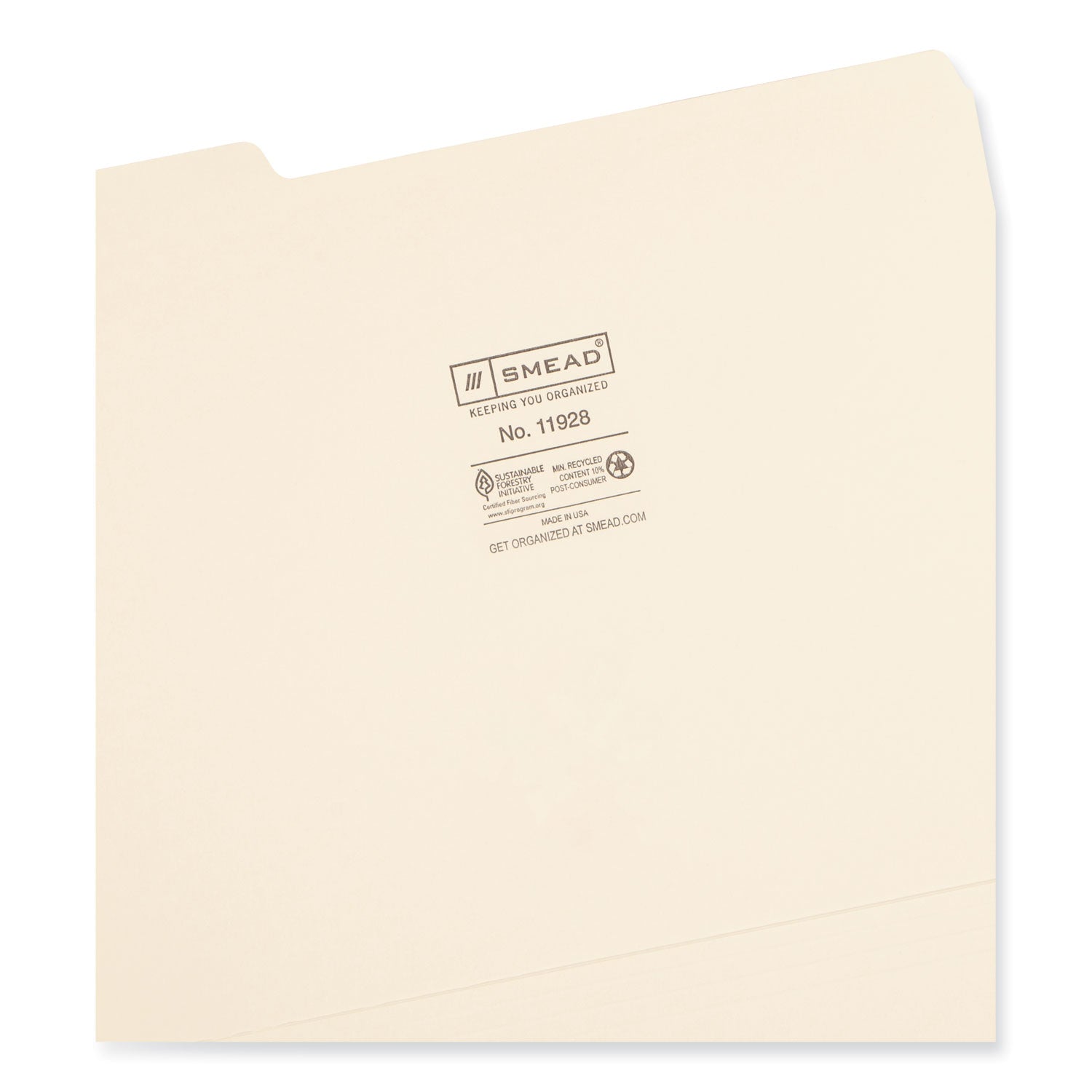 Smead Manila File Folders, 1/3-Cut Tabs: Assorted, Letter Size, 0.75" Expansion, Manila, 24/Pack