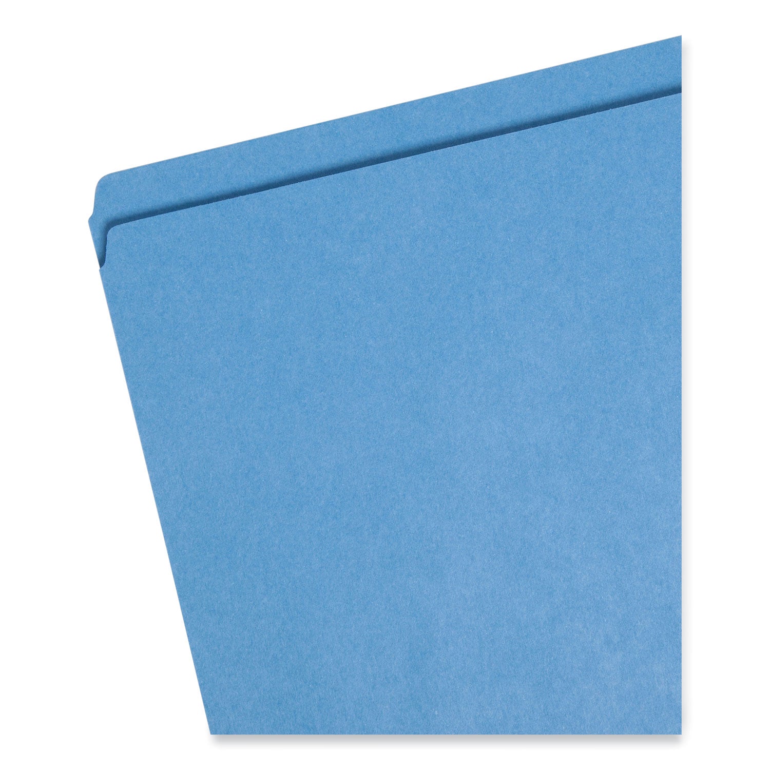 Smead Reinforced Top Tab Colored File Folders, Straight Tabs, Letter Size, 0.75" Expansion, Blue, 100/Box