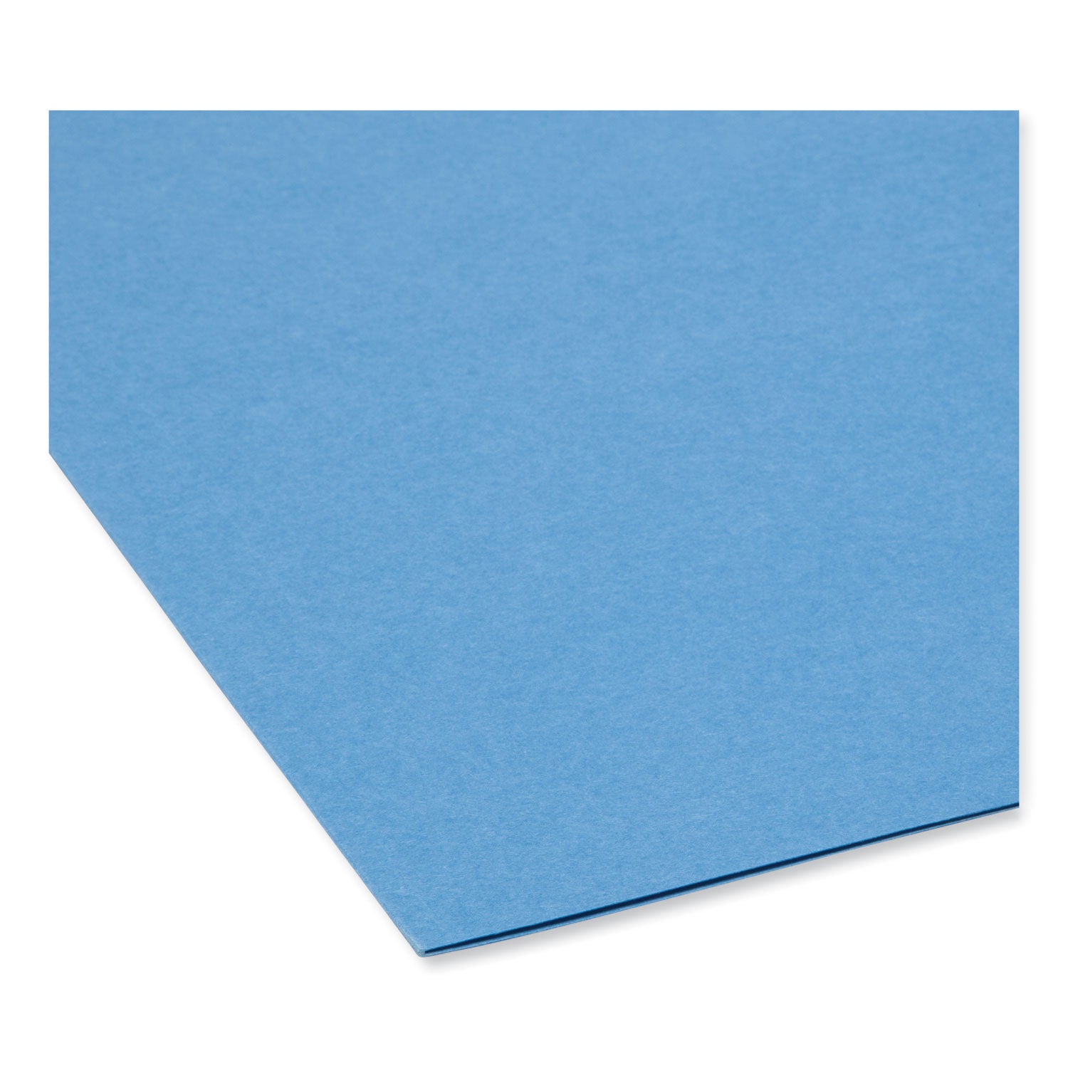Smead Reinforced Top Tab Colored File Folders, Straight Tabs, Letter Size, 0.75" Expansion, Blue, 100/Box