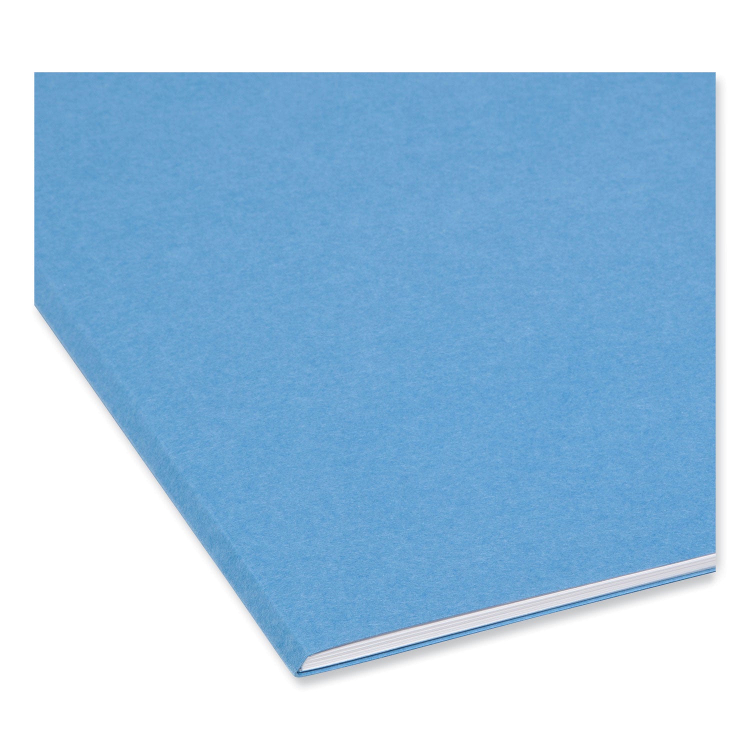 Smead Reinforced Top Tab Colored File Folders, Straight Tabs, Letter Size, 0.75" Expansion, Blue, 100/Box