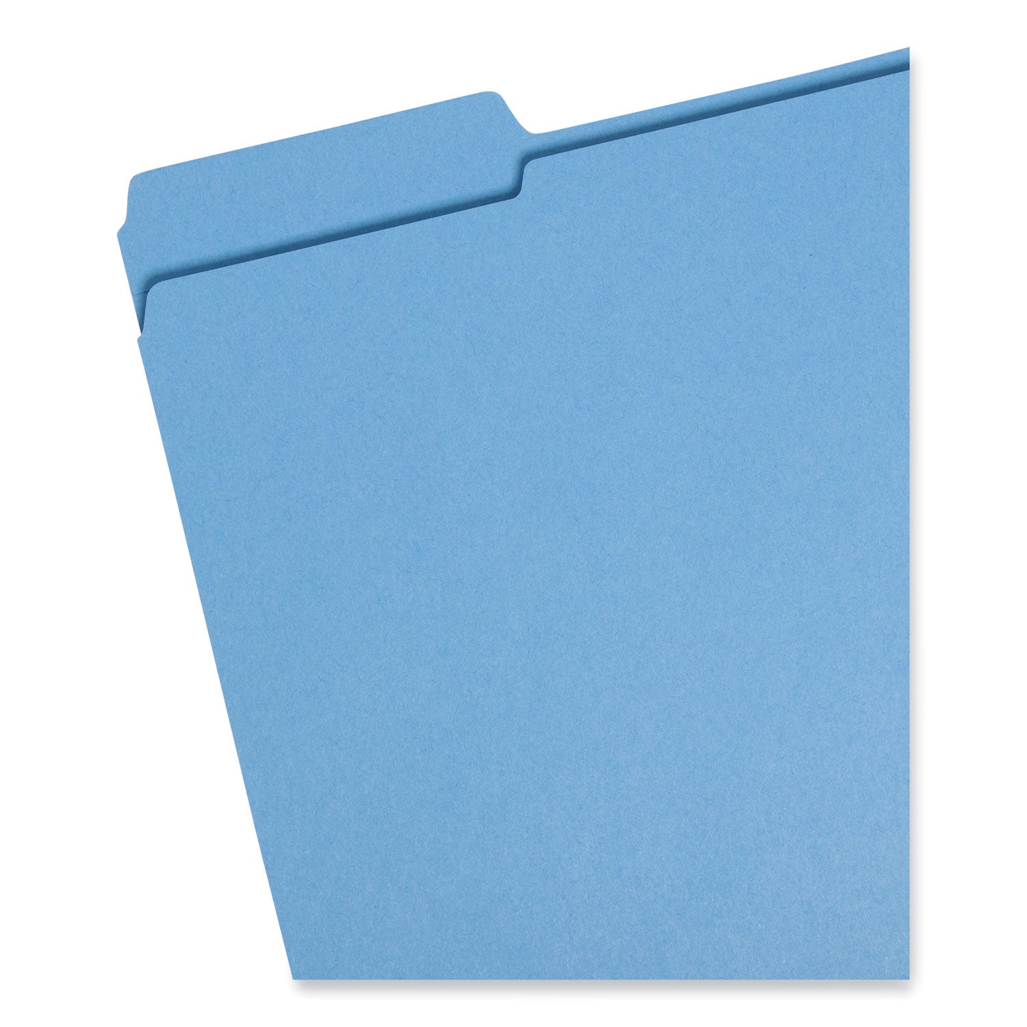 Smead Reinforced Top Tab Colored File Folders, 1/3-Cut Tabs: Assorted, Letter Size, 0.75" Expansion, Blue, 100/Box
