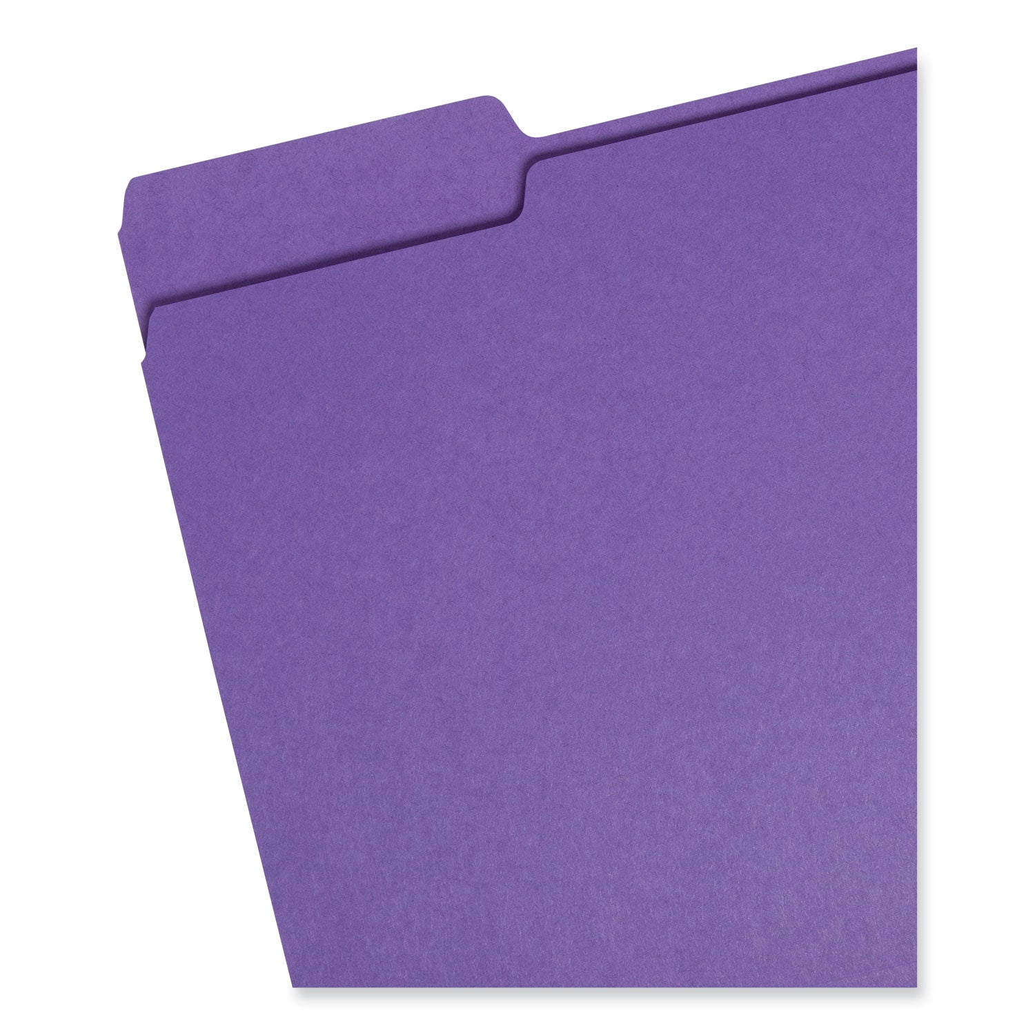 Smead Colored File Folders, 1/3-Cut Tabs: Assorted, Letter Size, 0.75" Expansion, Purple, 100/Box