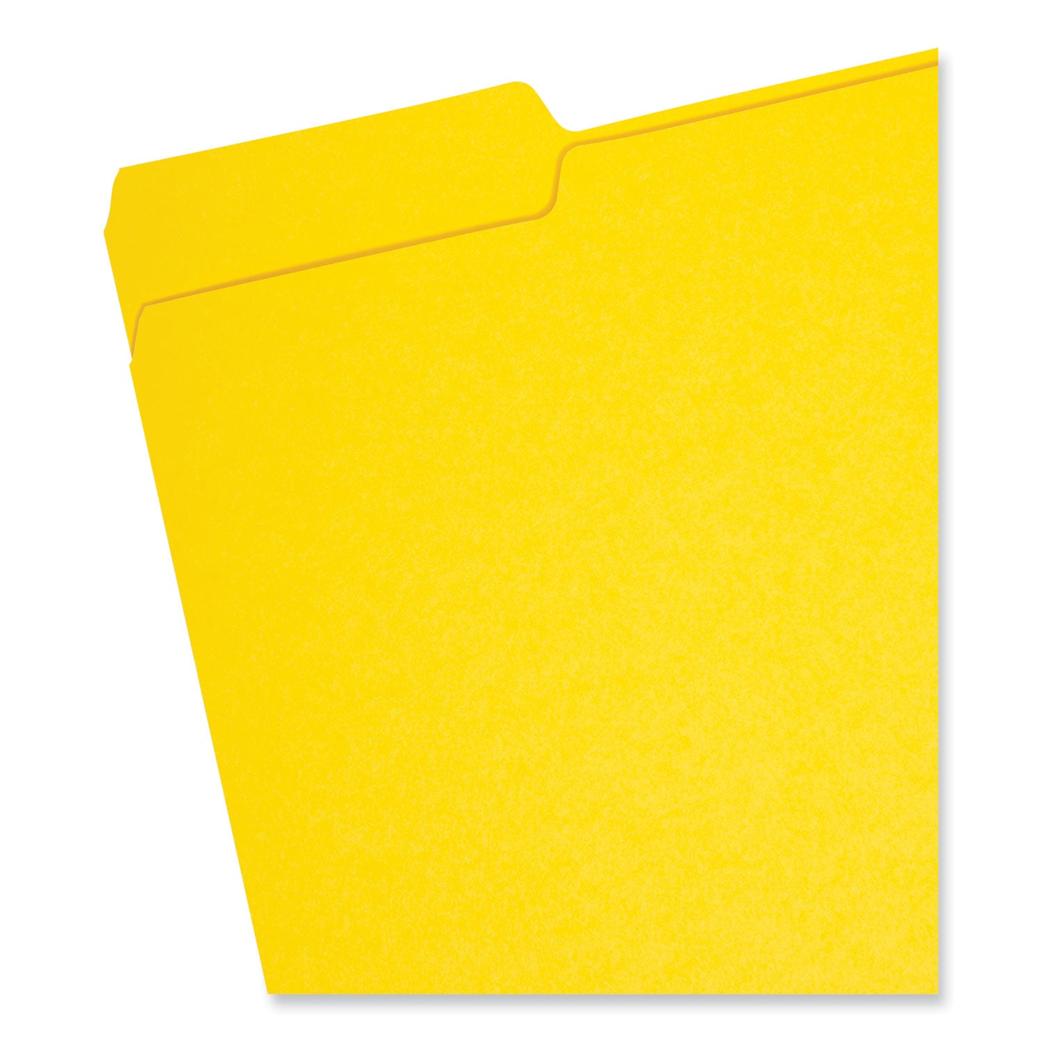Smead Interior File Folders, 1/3-Cut Tabs: Assorted, Letter Size, 0.75" Expansion, Yellow, 100/Box