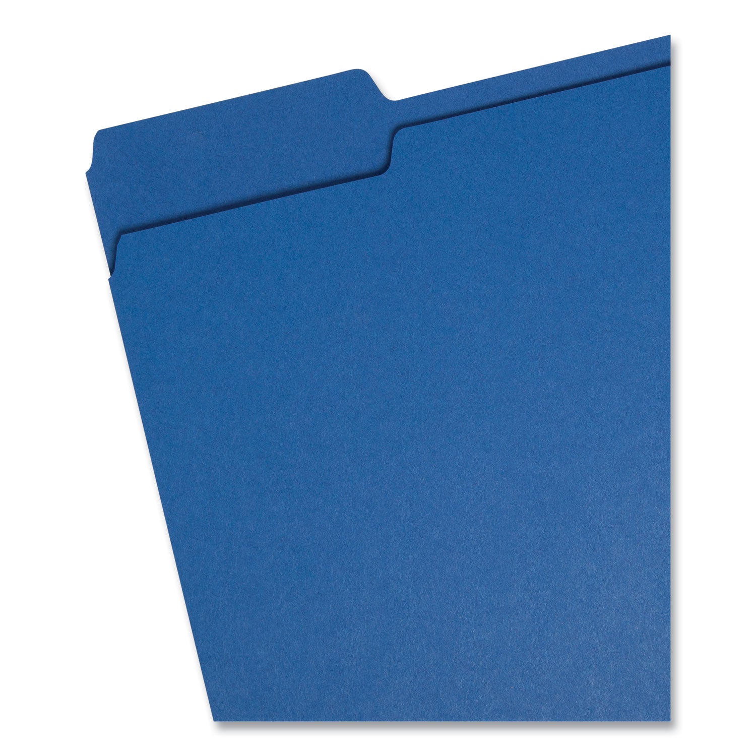 Smead Colored File Folders, 1/3-Cut Tabs: Assorted, Letter Size, 0.75" Expansion, Navy Blue, 100/Box
