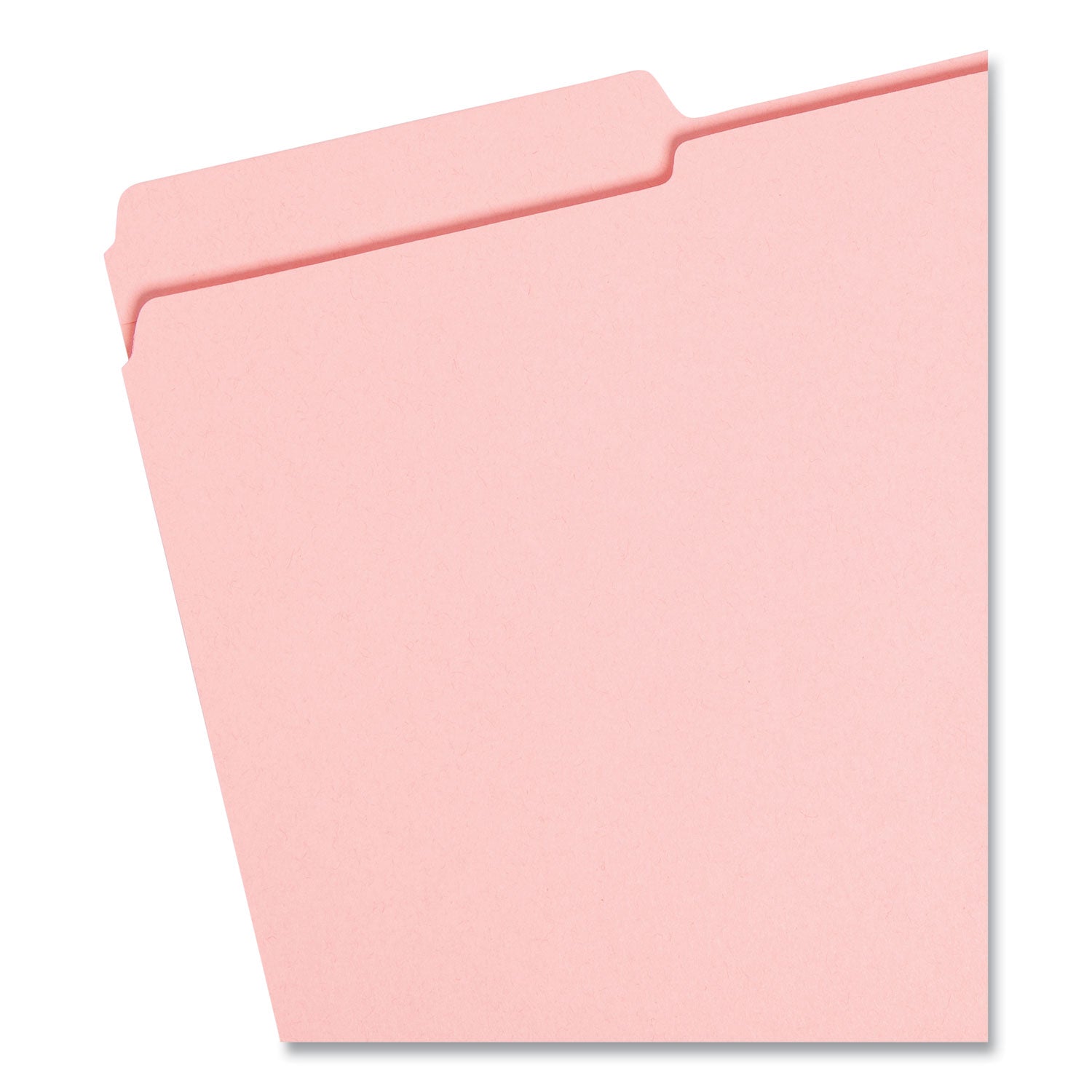Smead Reinforced Top Tab Colored File Folders, 1/3-Cut Tabs: Assorted, Legal Size, 0.75" Expansion, Pink, 100/Box