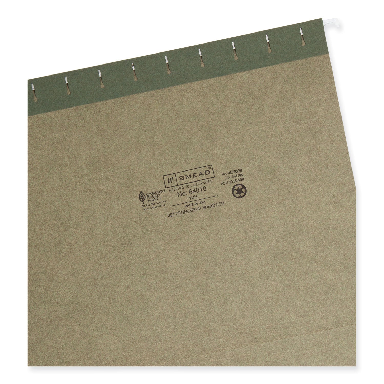 Smead Hanging Folders, Letter Size, Standard Green, 25/box