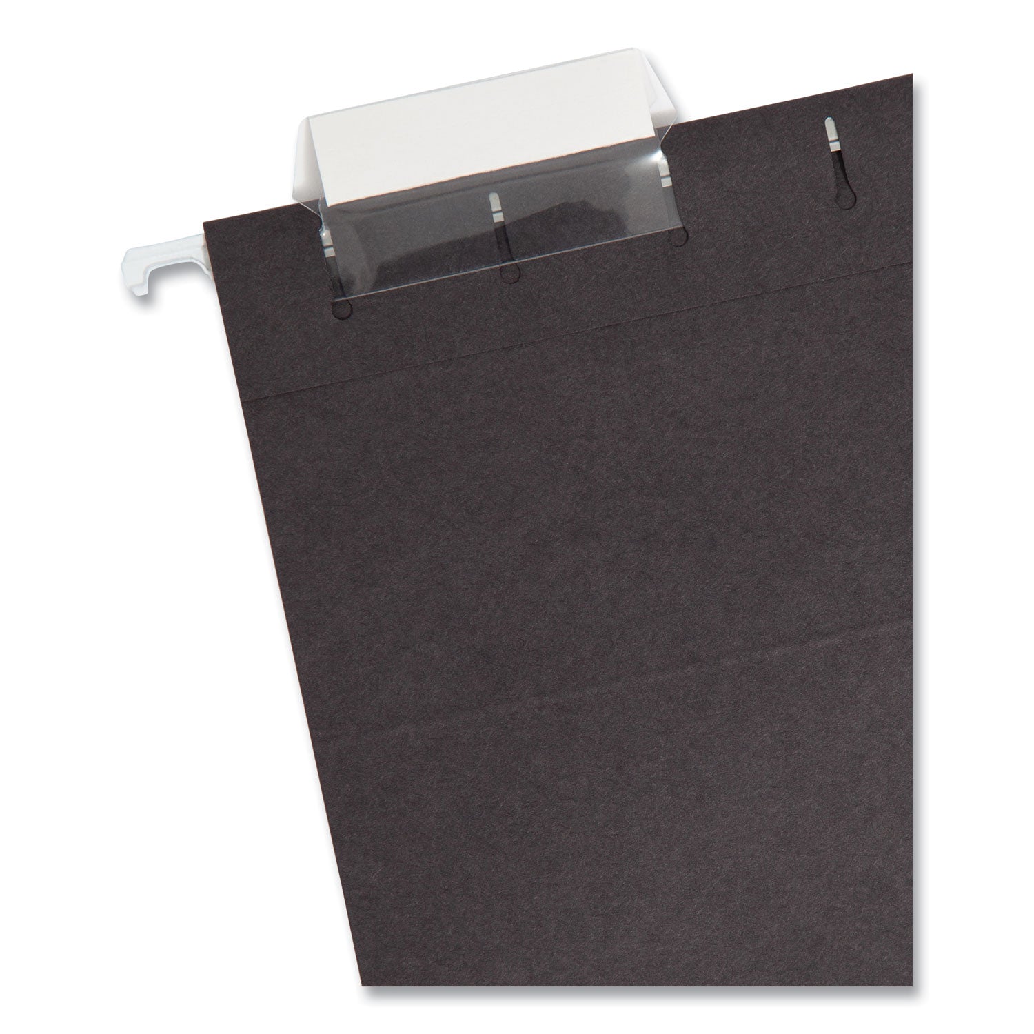 Smead Colored Hanging File Folders with 1/5 Cut Tabs, Letter Size, 1/5-Cut Tabs, Black, 25/Box