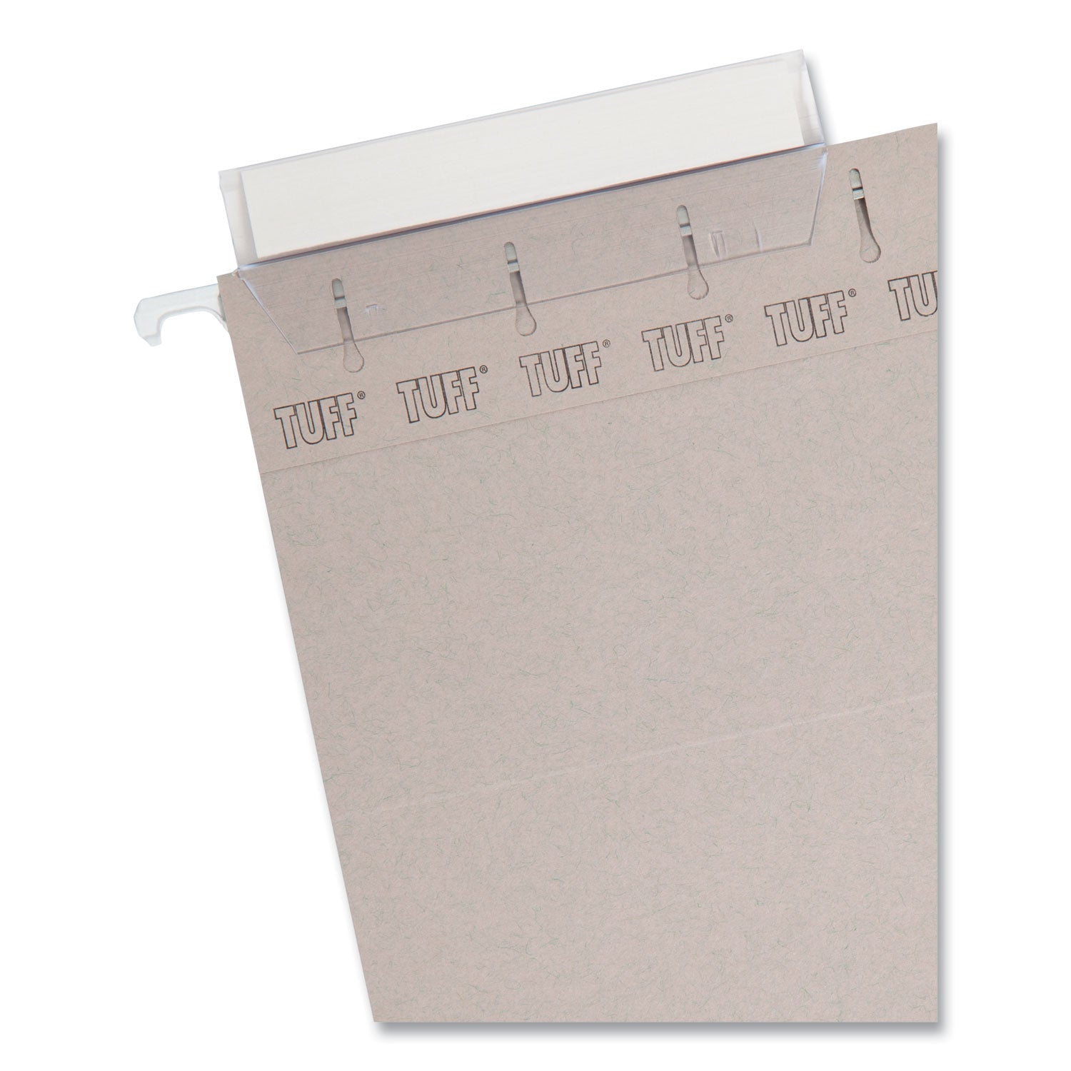 Smead TUFF Hanging Folders with Easy Slide Tab, Letter Size, 1/3-Cut Tabs, Steel Gray, 18/Box