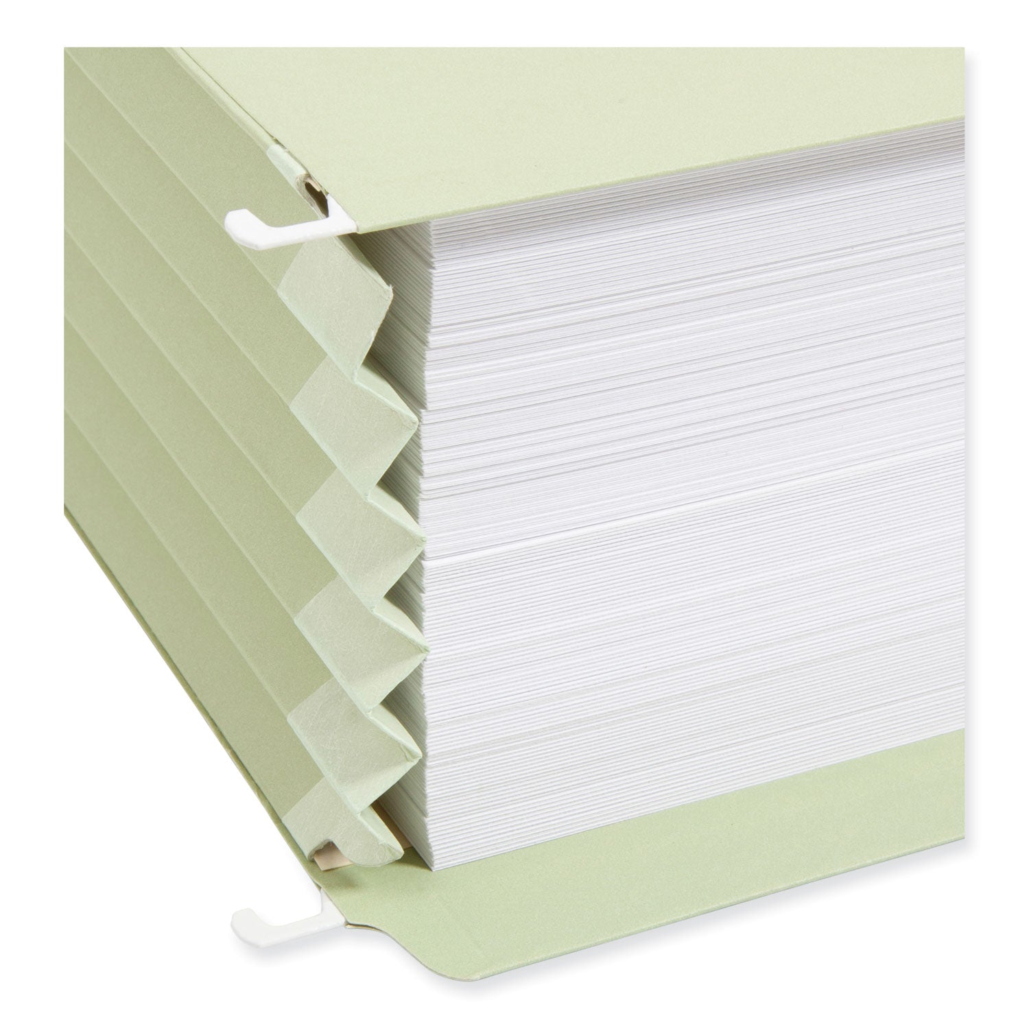 Smead FasTab TUFF Hanging Pockets, Letter Size, 1/3-Cut Tabs, Moss, 9/Box