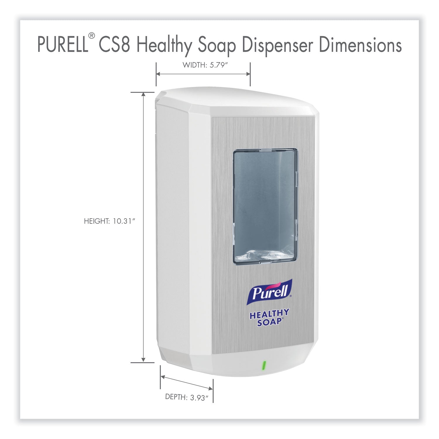 PURELL® Cs8 Soap Dispenser, 1,200 Ml, 5.79 X 3.93 X 10.31, White