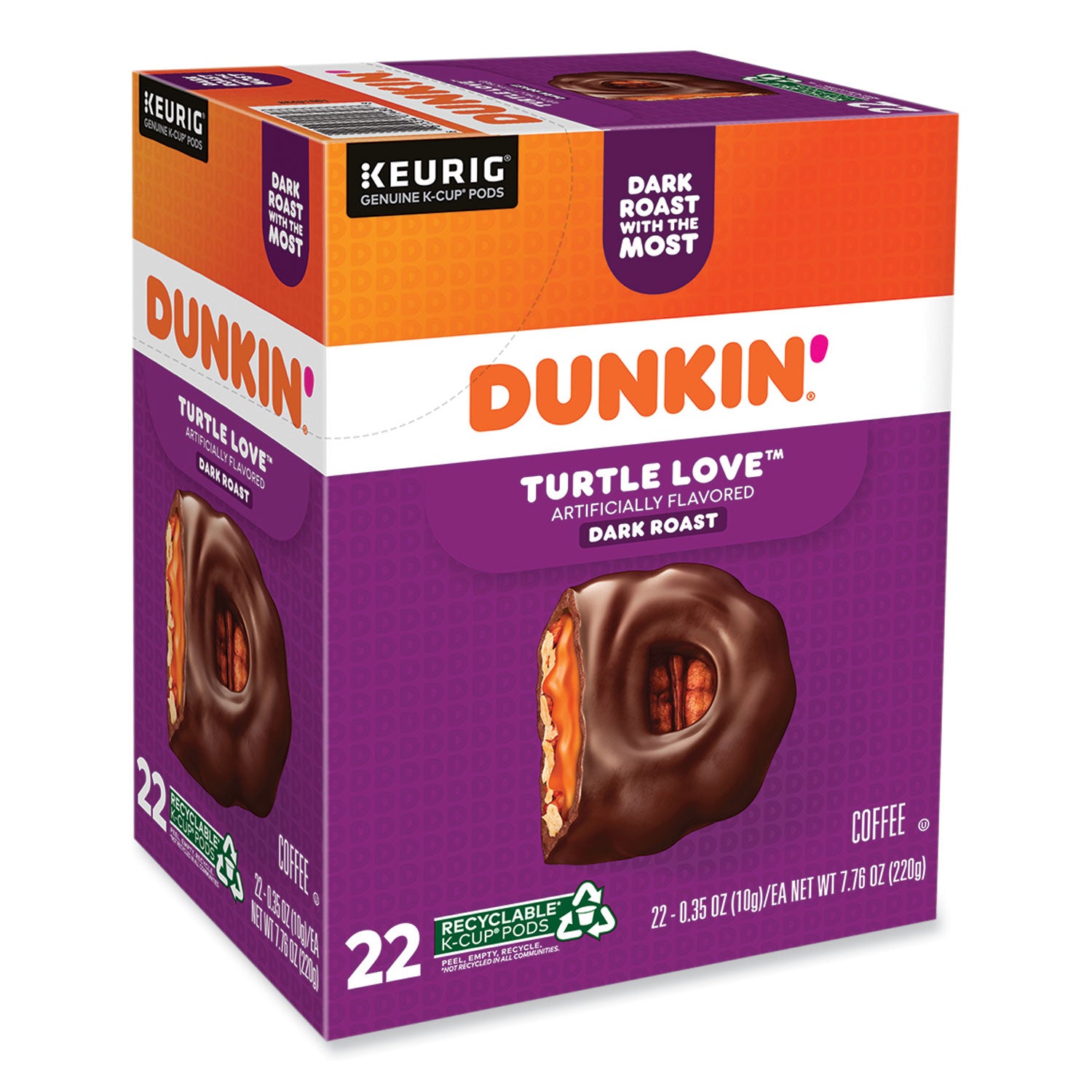 Dunkin'® K-Cup Pods, Turtle Love Coffee, 22/Box