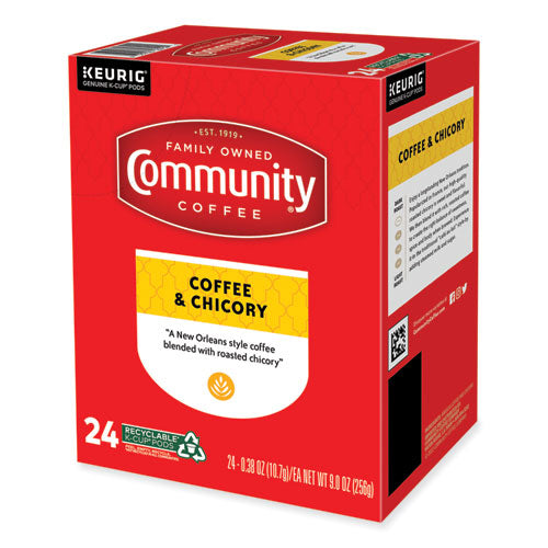 Community Coffee® Coffee and Chicory K-Cup, 24/Box