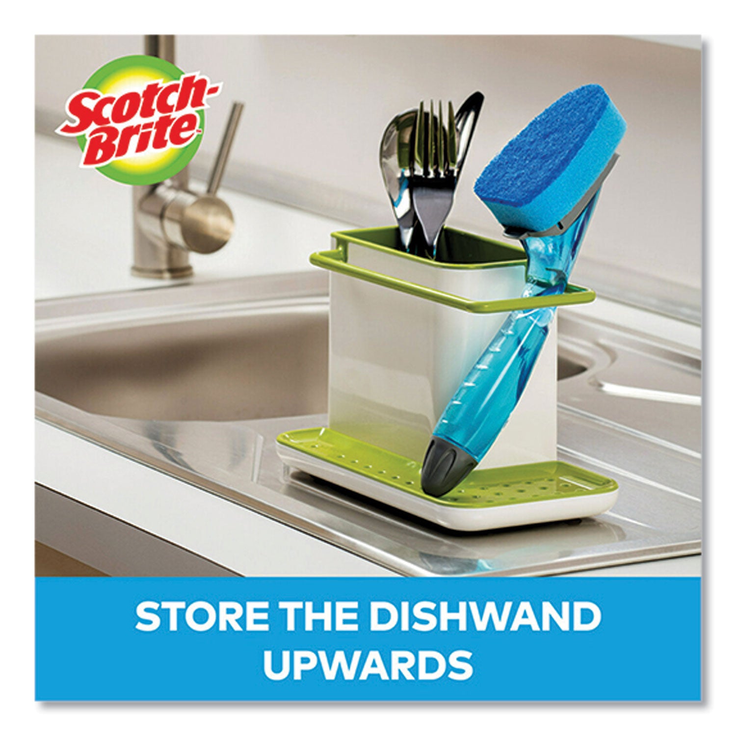 Scotch-Brite® Non-Scratch Dishwand Refills, Blue, 2/Pack