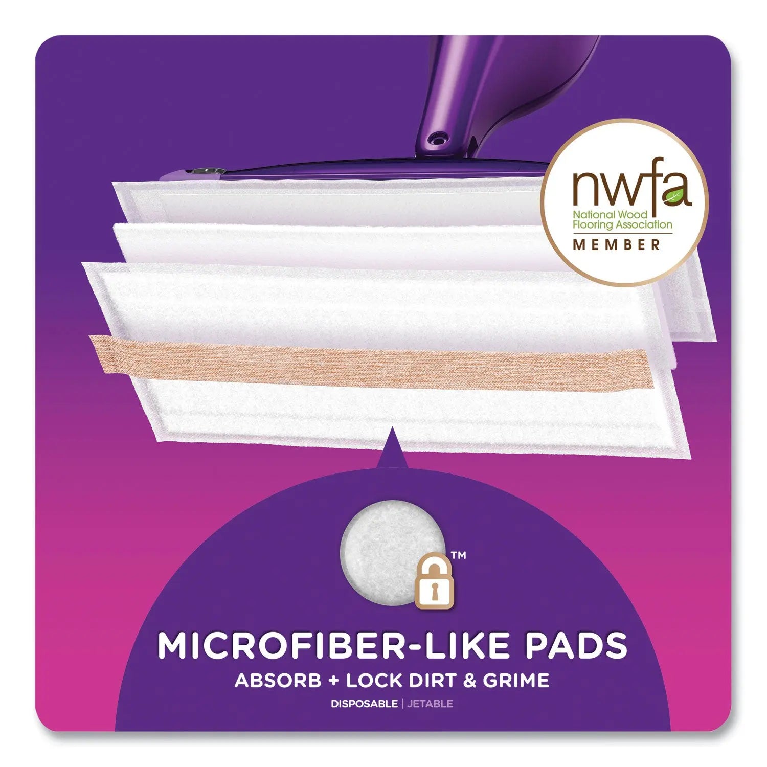 WetJet System Wood Mopping Pad, 5.4 x 11.3, White, 20/Pack Swiffer® Flipcost