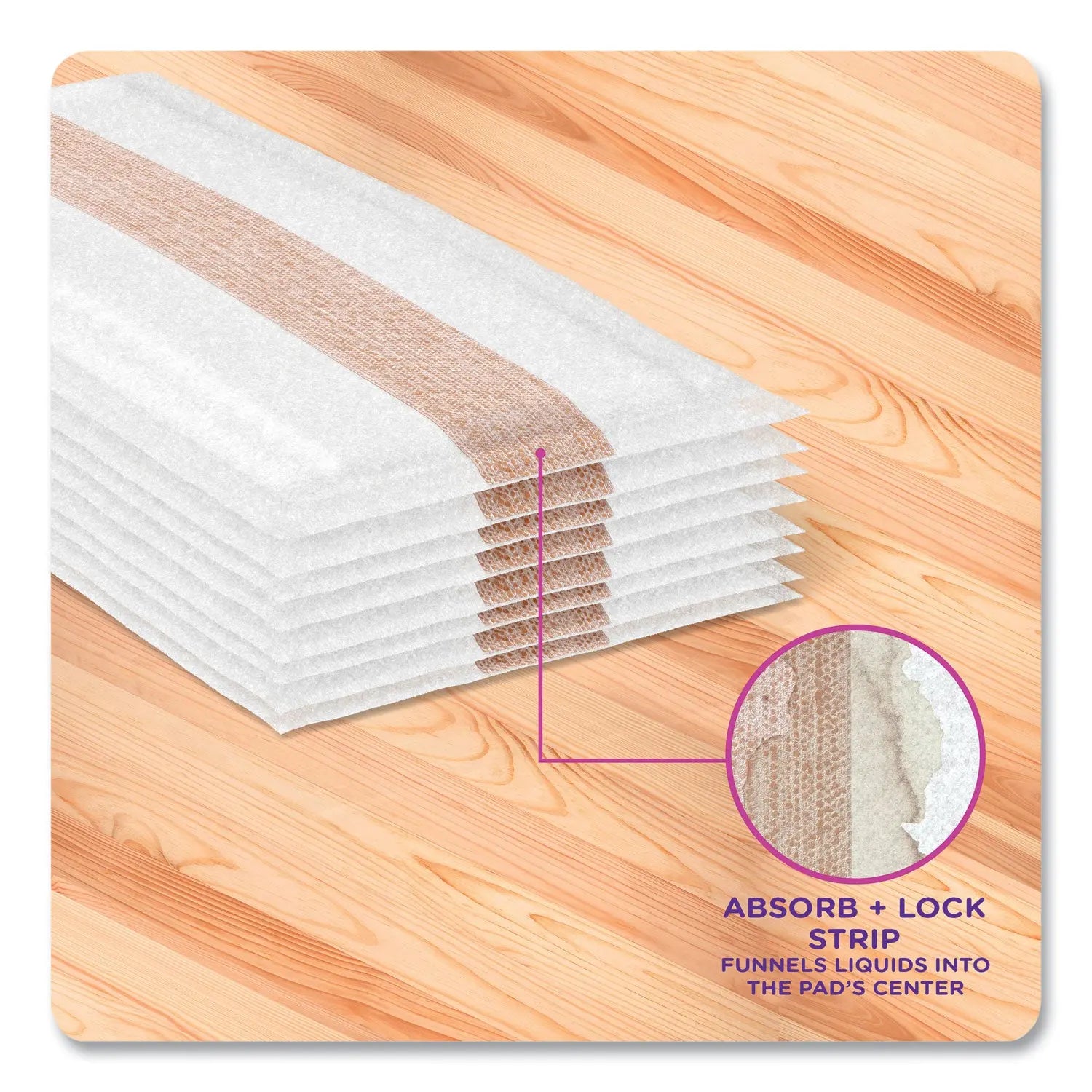 WetJet System Wood Mopping Pad, 5.4 x 11.3, White, 20/Pack Swiffer® Flipcost