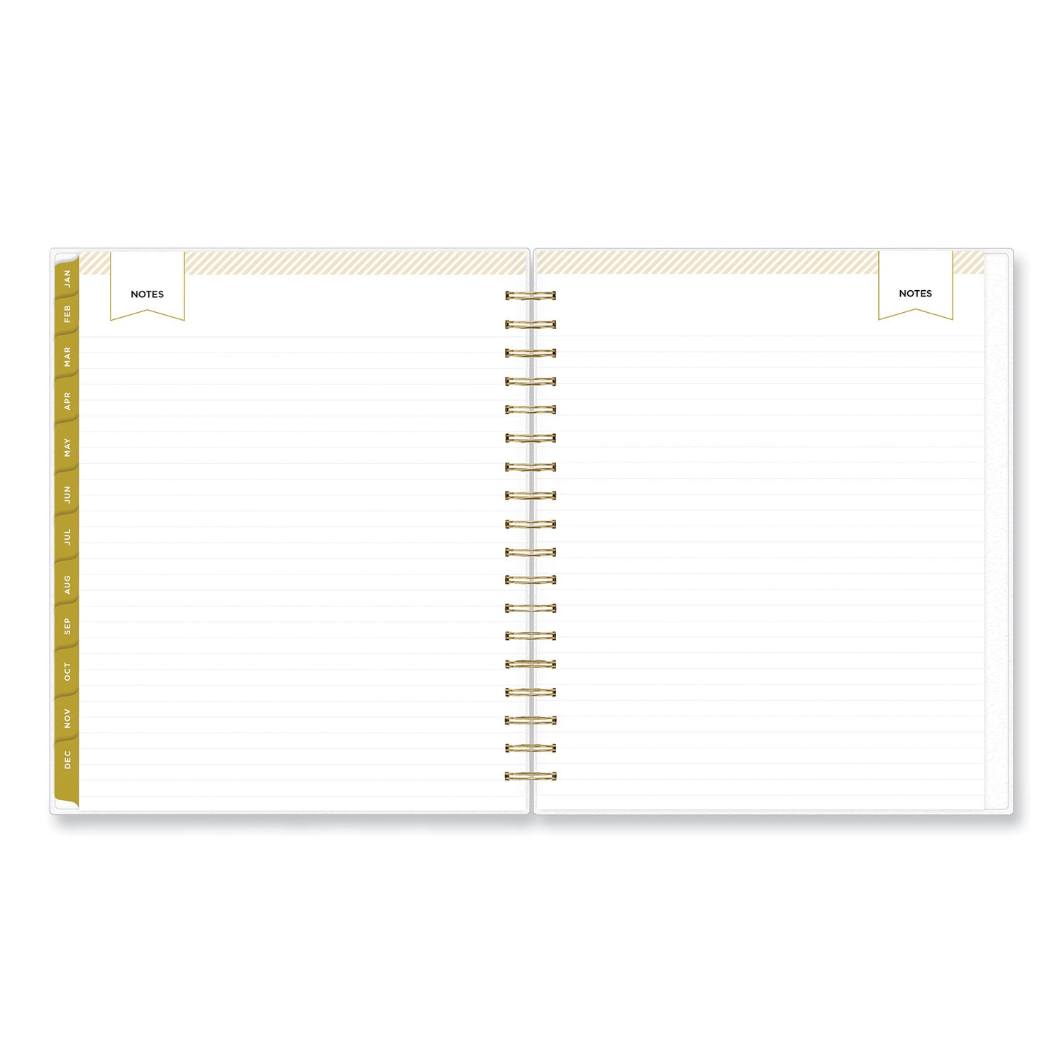 Blue Sky® Day Designer Navy Stripe Daily/Monthly Planner, Horizontal Stripe Artwork, 10 x 8, Navy/White Cover, 12-Month (Jan-Dec): 2025