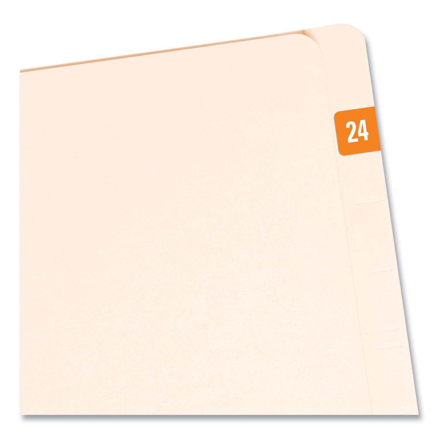 Smead Yearly End Tab File Folder Labels, 24, 0.5 x 1, Orange, 25/Sheet, 10 Sheets/Pack