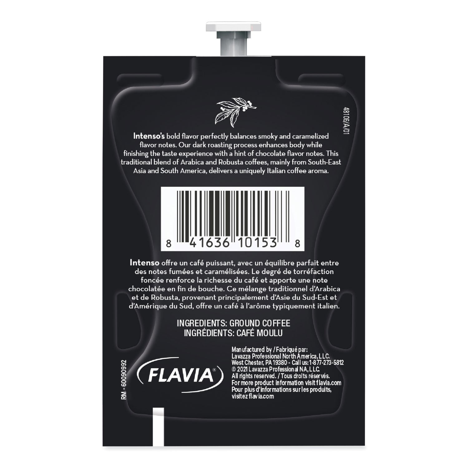 Lavazza FLAVIA Coffee Freshpacks, Intenso Dark Roast, 85/Carton