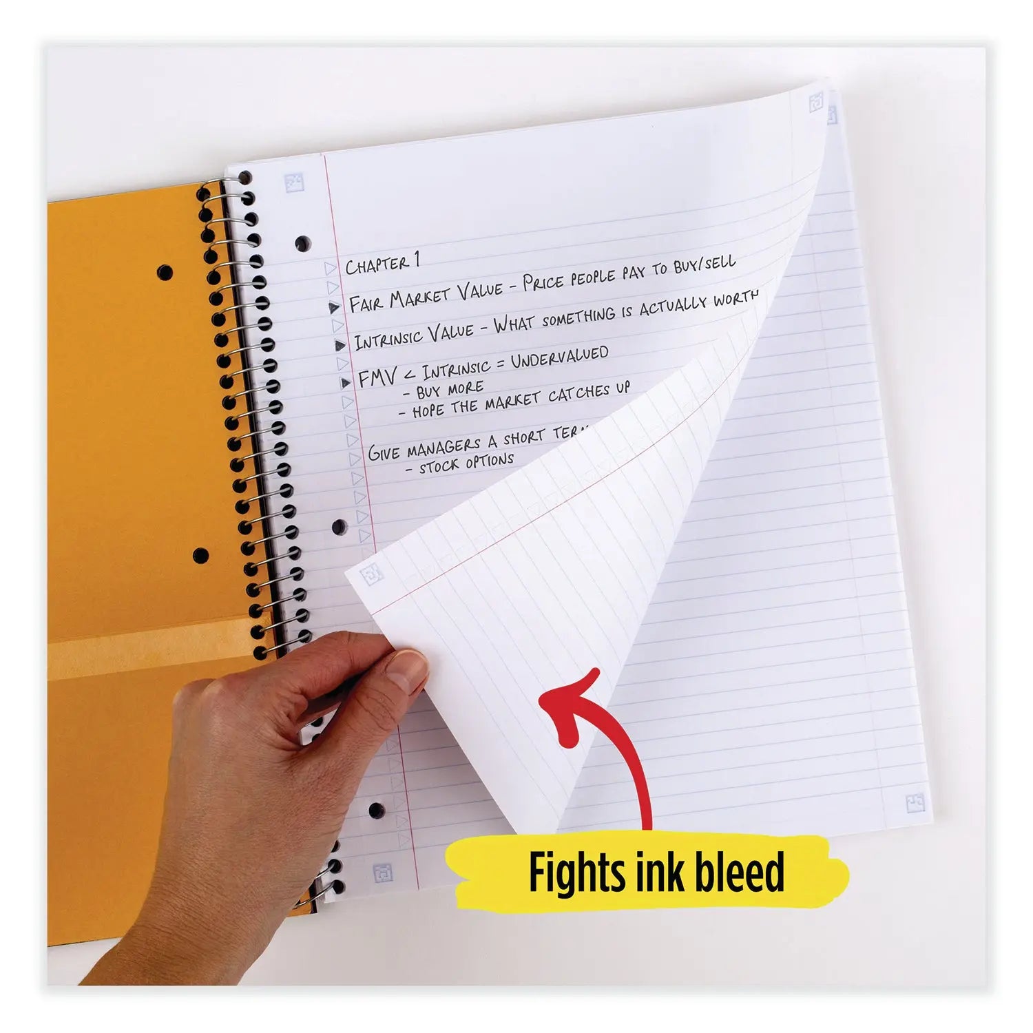 Wirebound Notebook with Two Pockets, 1-Subject, Medium/College Rule, Assorted Cover Color, (100) 11 x 8.5 Sheets, 3/Pack Five Star® Flipcost