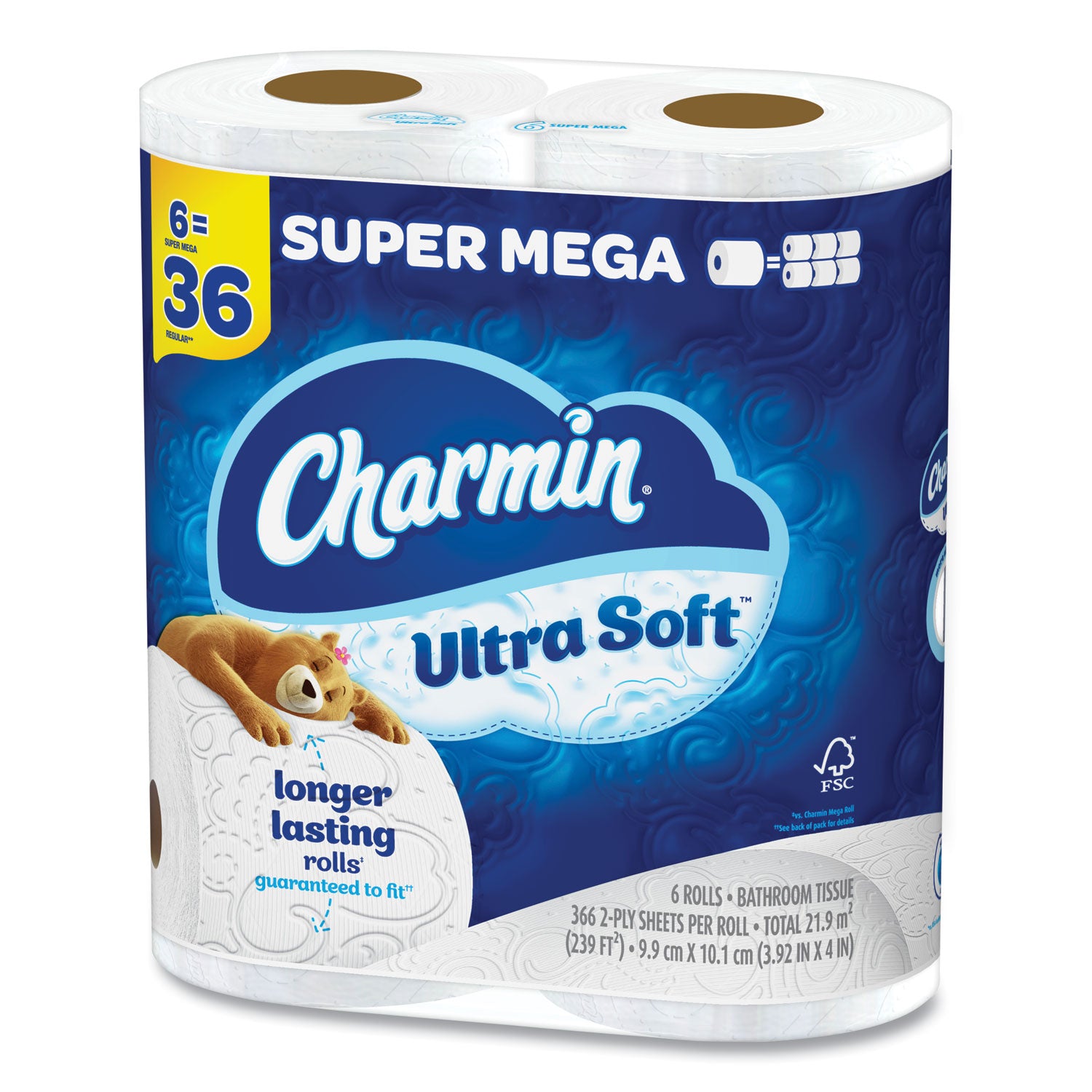 Charmin® Ultra Soft Bathroom Tissue, Septic-Safe, 2-Ply, White, 336 Sheets/Roll, 18 Rolls/Carton