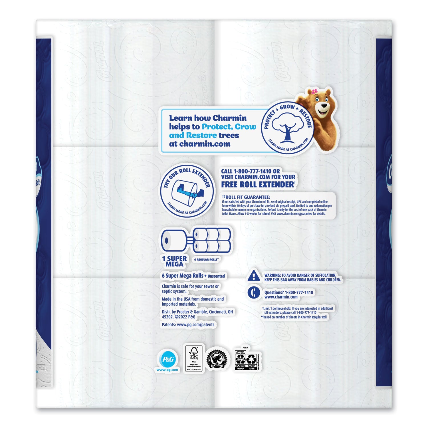 Charmin® Ultra Soft Bathroom Tissue, Septic-Safe, 2-Ply, White, 336 Sheets/Roll, 18 Rolls/Carton