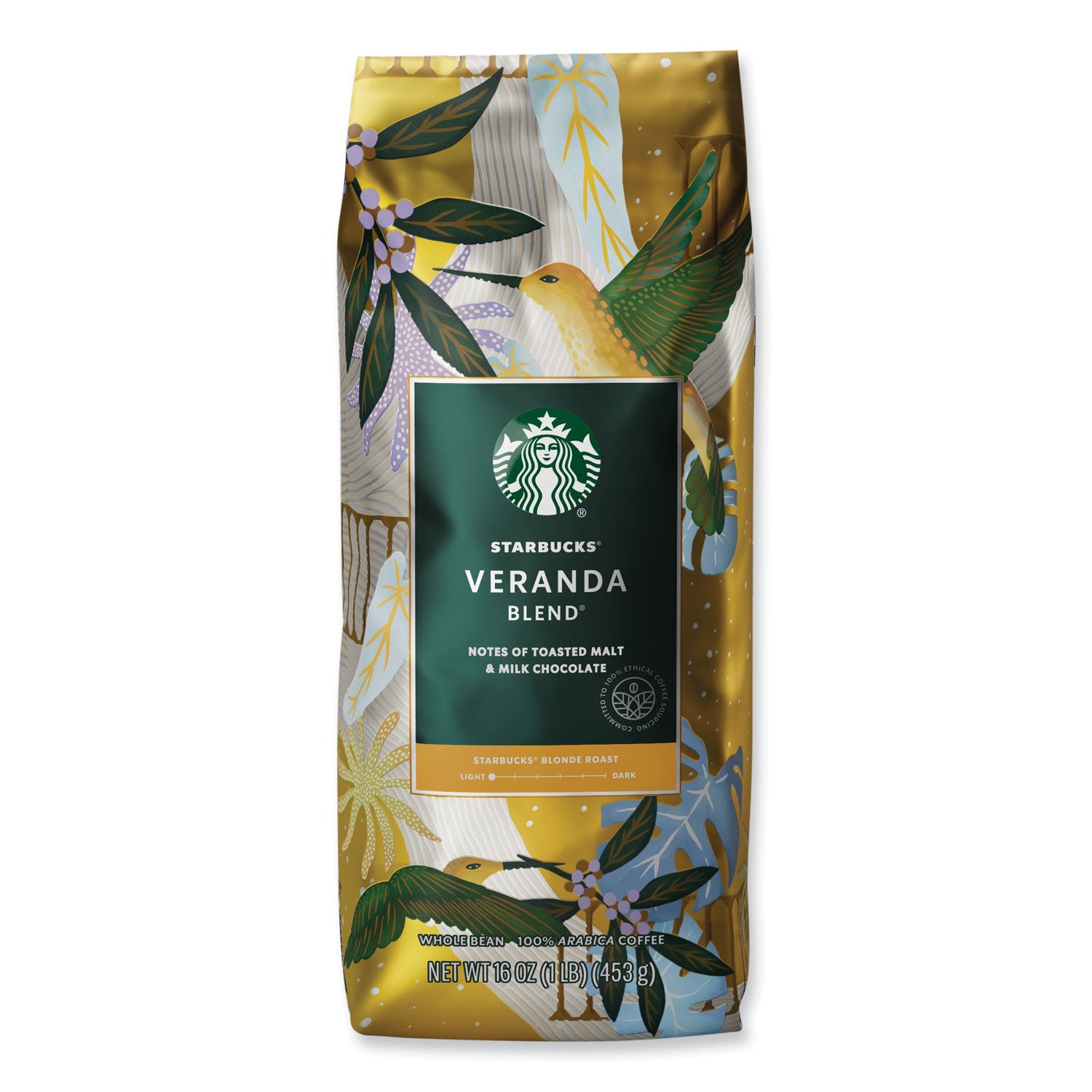 Starbucks® Veranda Blend Coffee, Whole Bean, 1 lb Bag, 6/Carton