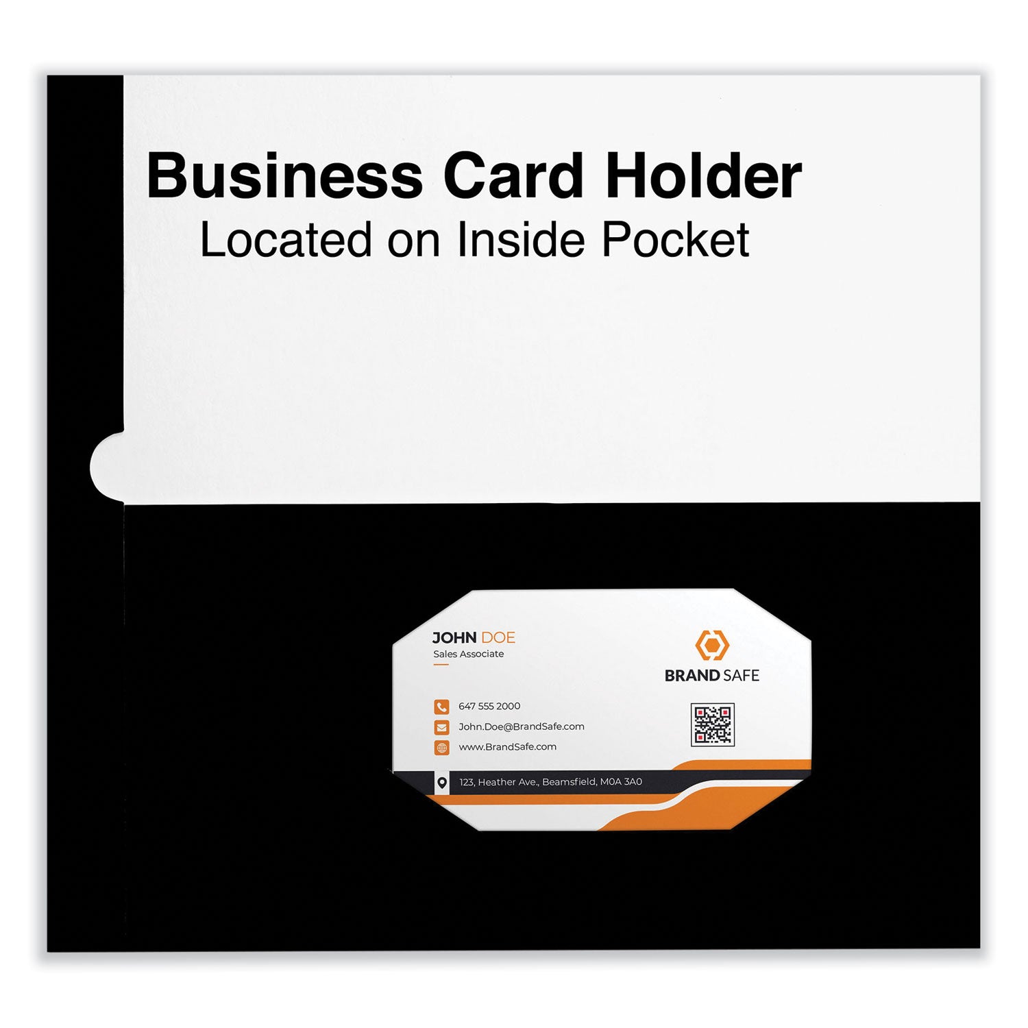 Universal® Laminated Two-Pocket Folder, Cardboard Paper, 100-Sheet Capacity, 11 X 8.5, Black, 25/box