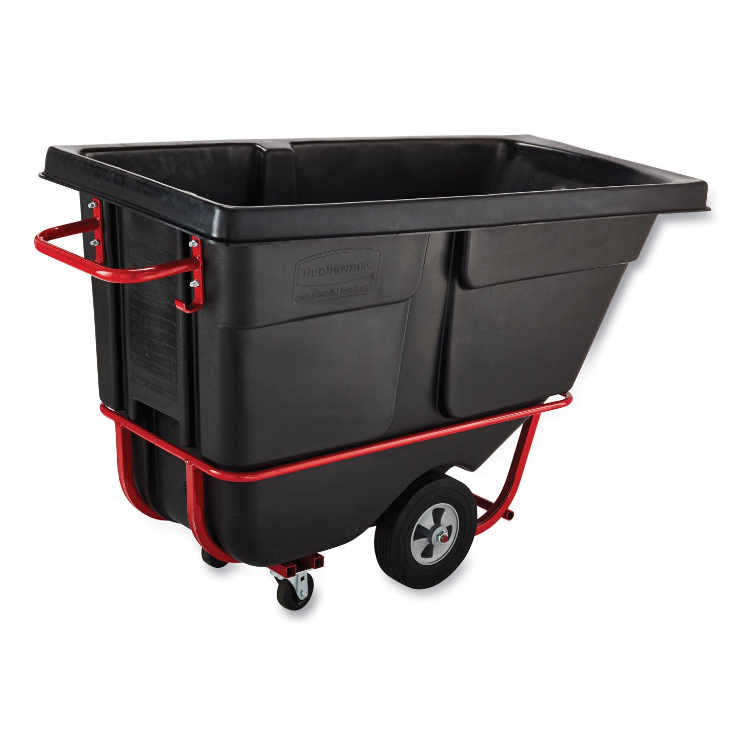 Rubbermaid® Commercial 0.5 cu yd BRUTE Rotomolded Tilt Truck, 850 lb Capacity, Black