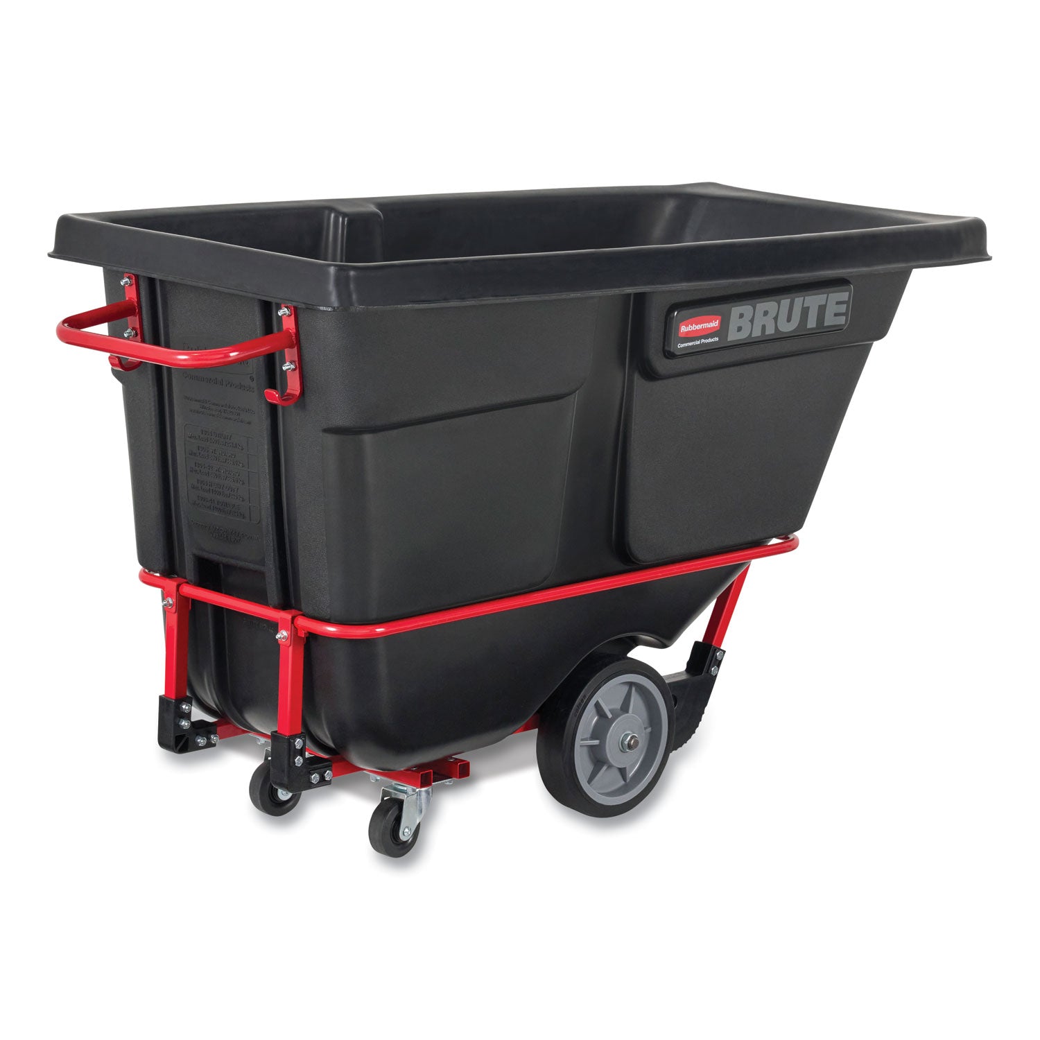 Rubbermaid® Commercial 1 cu yd BRUTE Rotomolded Tilt Truck, 1,250 lb Capacity, Black