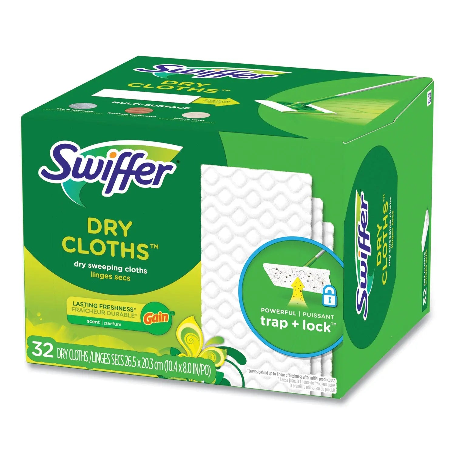 Dry Refill Cloths. 8 x 10.4, White, 32 Box, 4 Boxes/Carton Swiffer® Flipcost