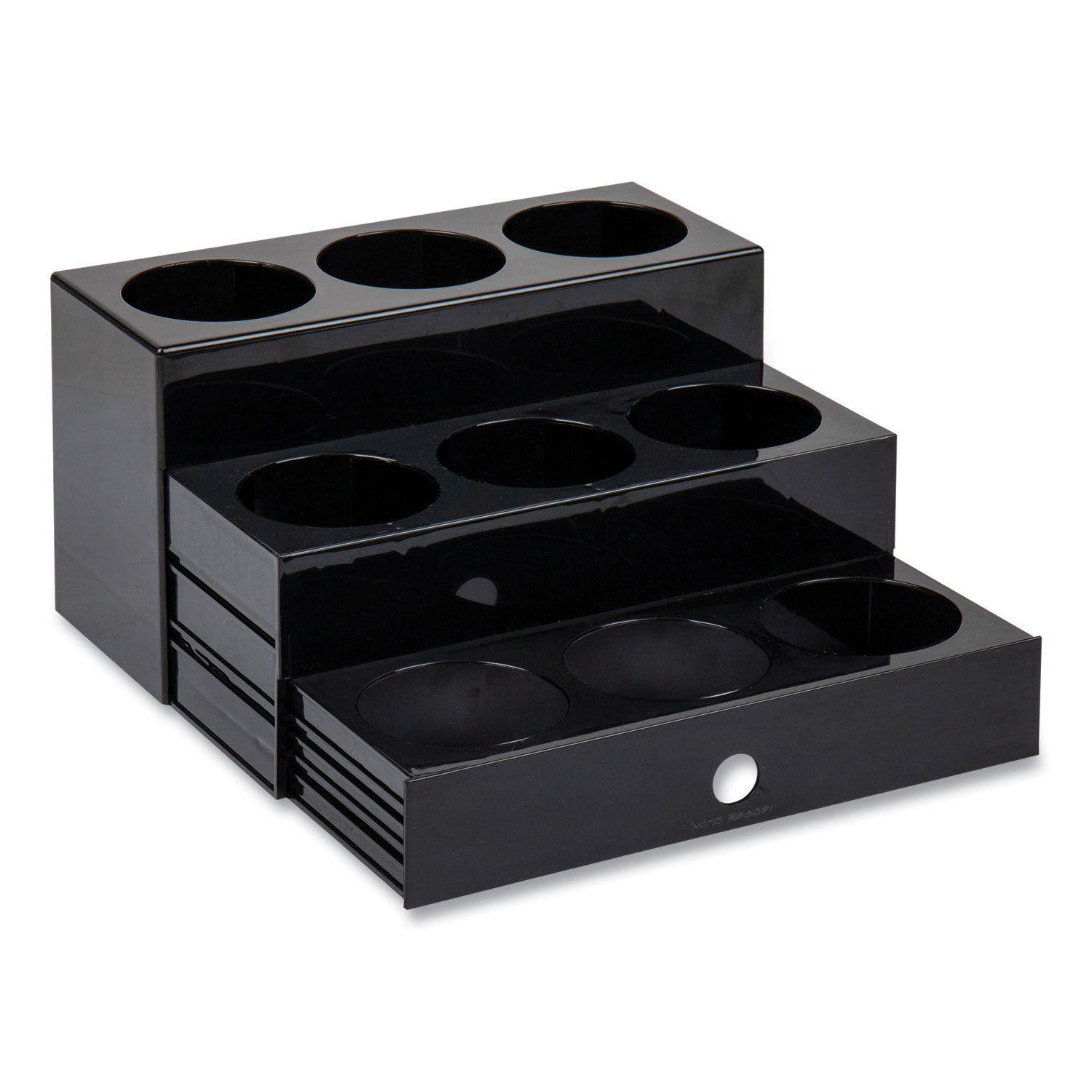 Mind Reader Mind Reader Foundation Collection 9-Compartment Nested Syrup Countertop Bottle Organizer, 12.5 x 5 x 7, Black