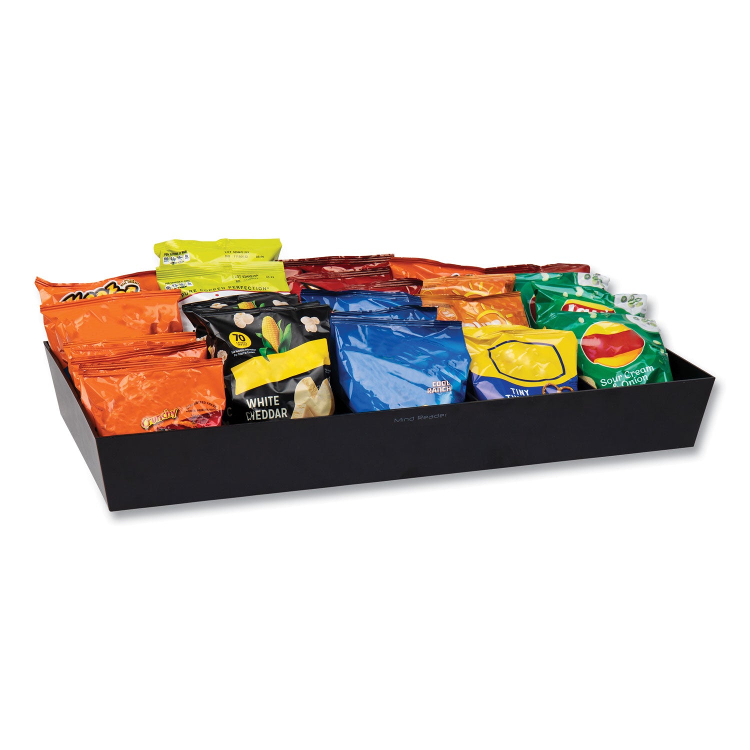 Mind Reader Anchor Collection 5-Compartment Snack Organizer, 12 x 24 x 3.25, Black