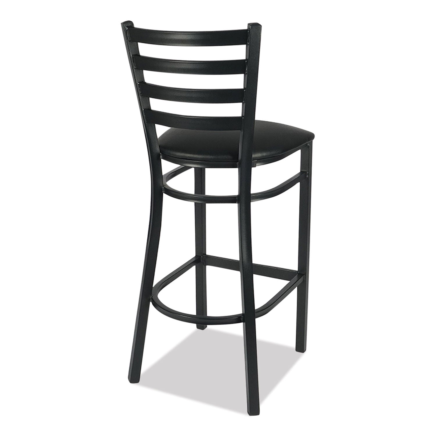 JMC Furniture White Horse Series Barstools, Supports Up to 300 lb, 29.5" Seat Height, Black Seat/Back, Black Frame