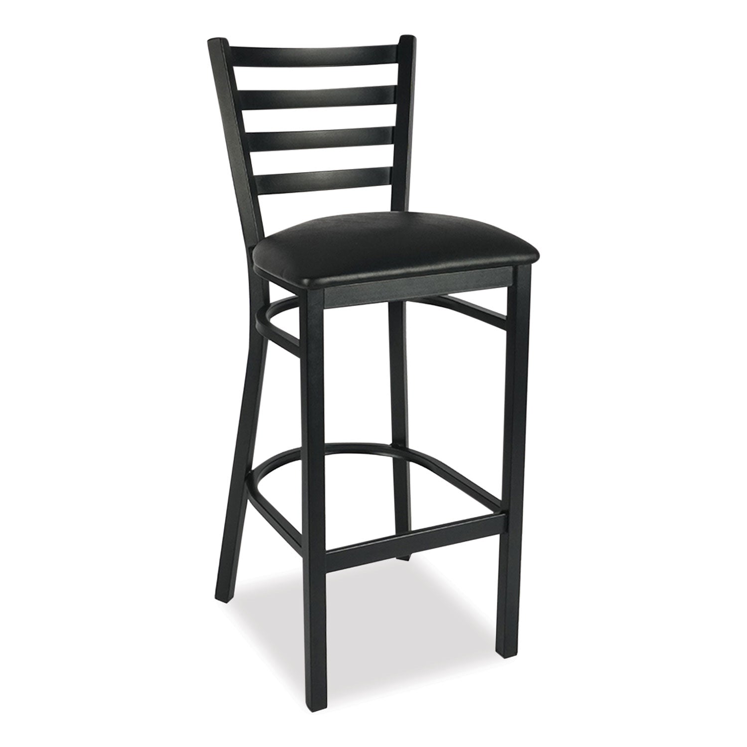 JMC Furniture White Horse Series Barstools, Supports Up to 300 lb, 29.5" Seat Height, Black Seat/Back, Black Frame